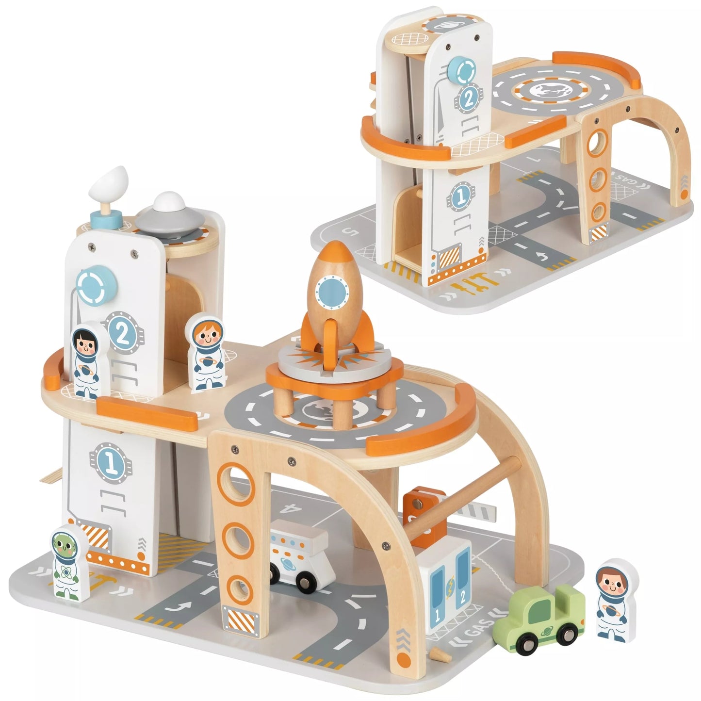 TOOKY TOY medinė automobilių stovėjimo aikštelė