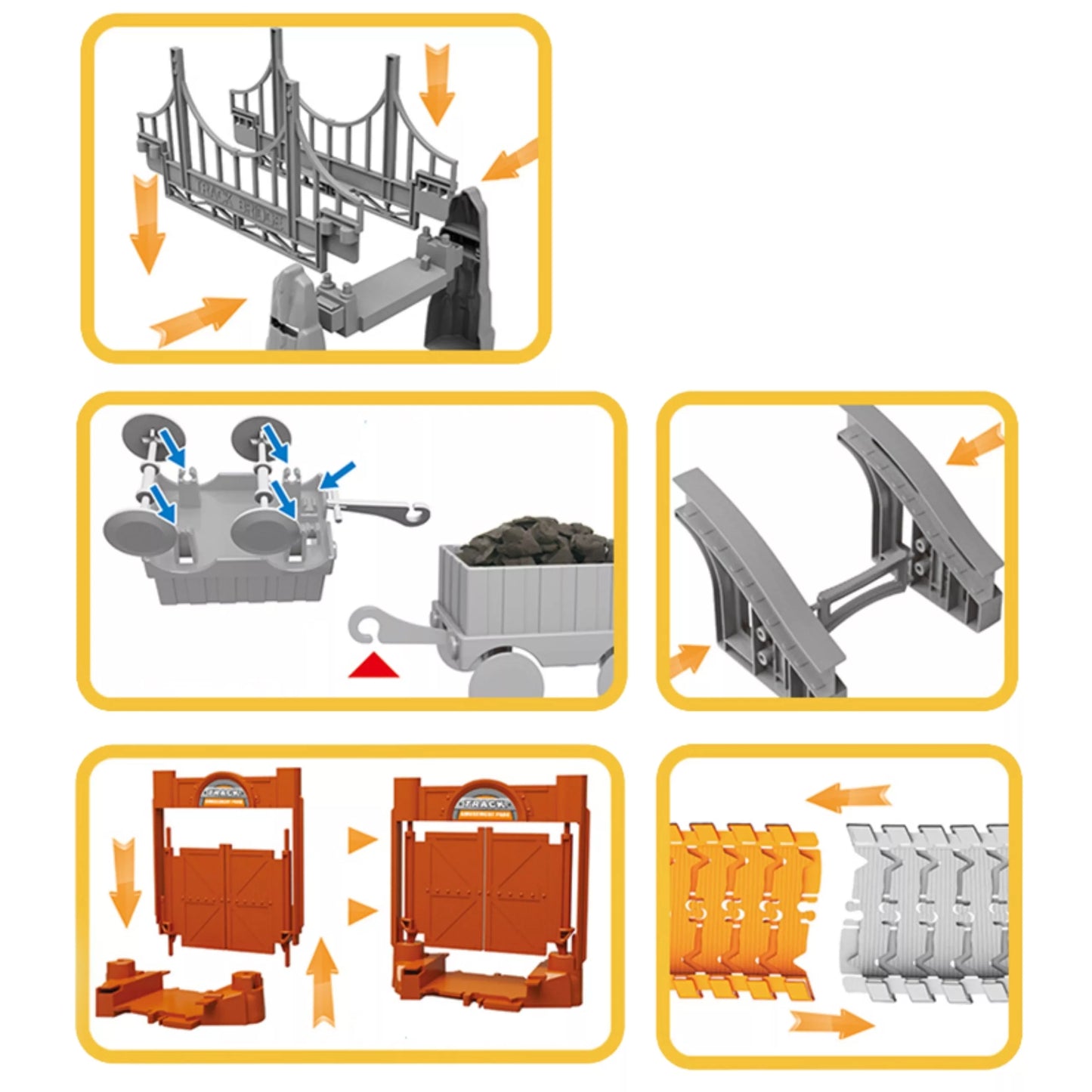 WOOPIE XXL automobilių bėgių elektrinė statybvietė 174 vnt.