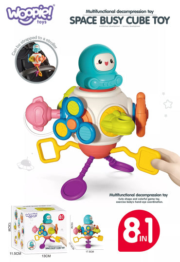 Montessori sensorinis kubas 8in1