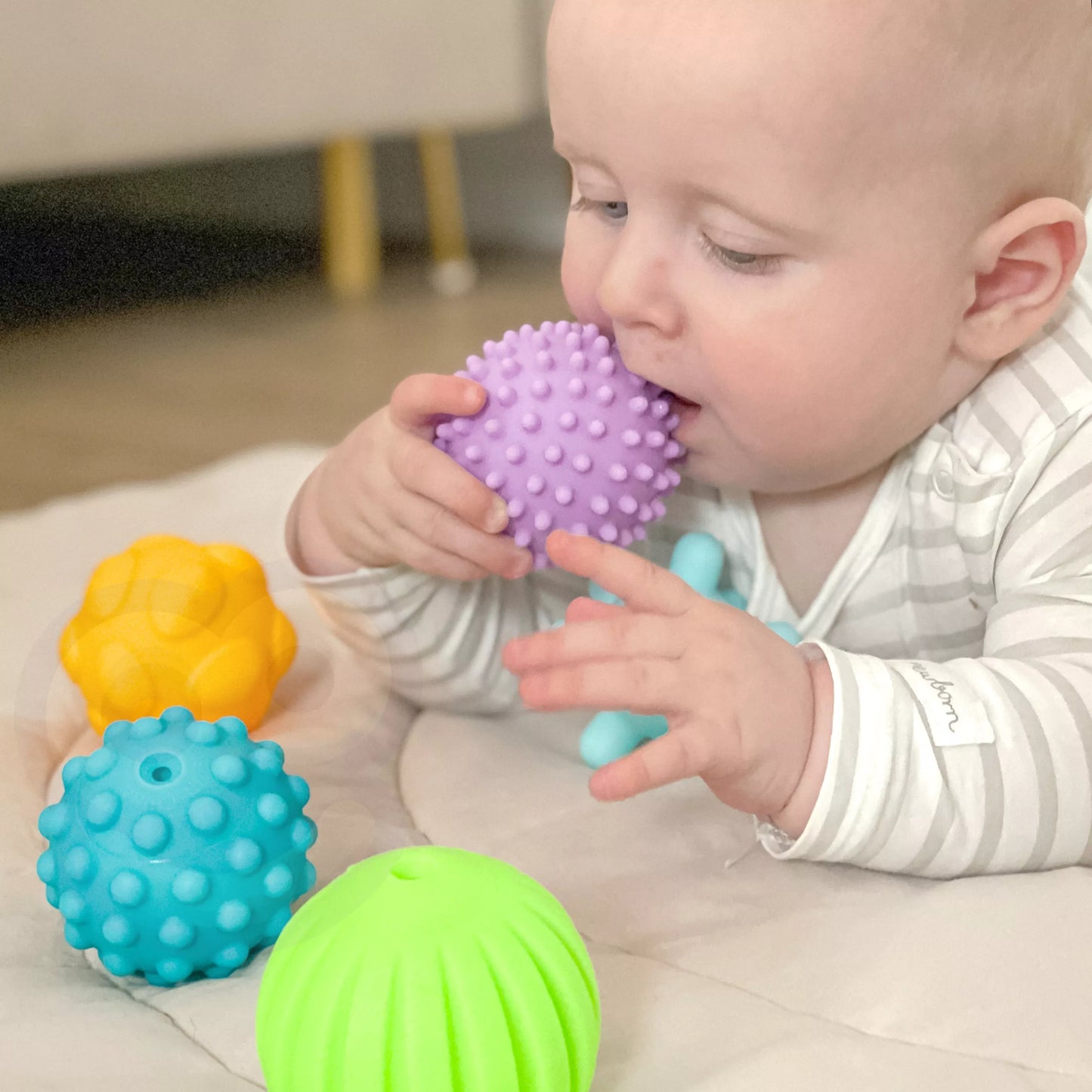 WOOPIE BABY Jutiminiai spaudžiami blokeliai, 6 vnt.