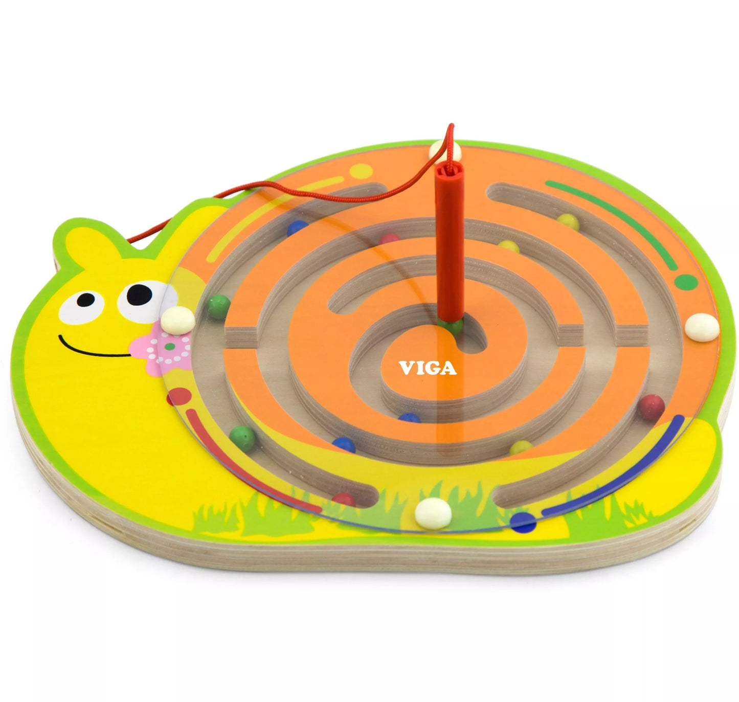 Viga magnetinis labirintas medinis sraigių žaidimas