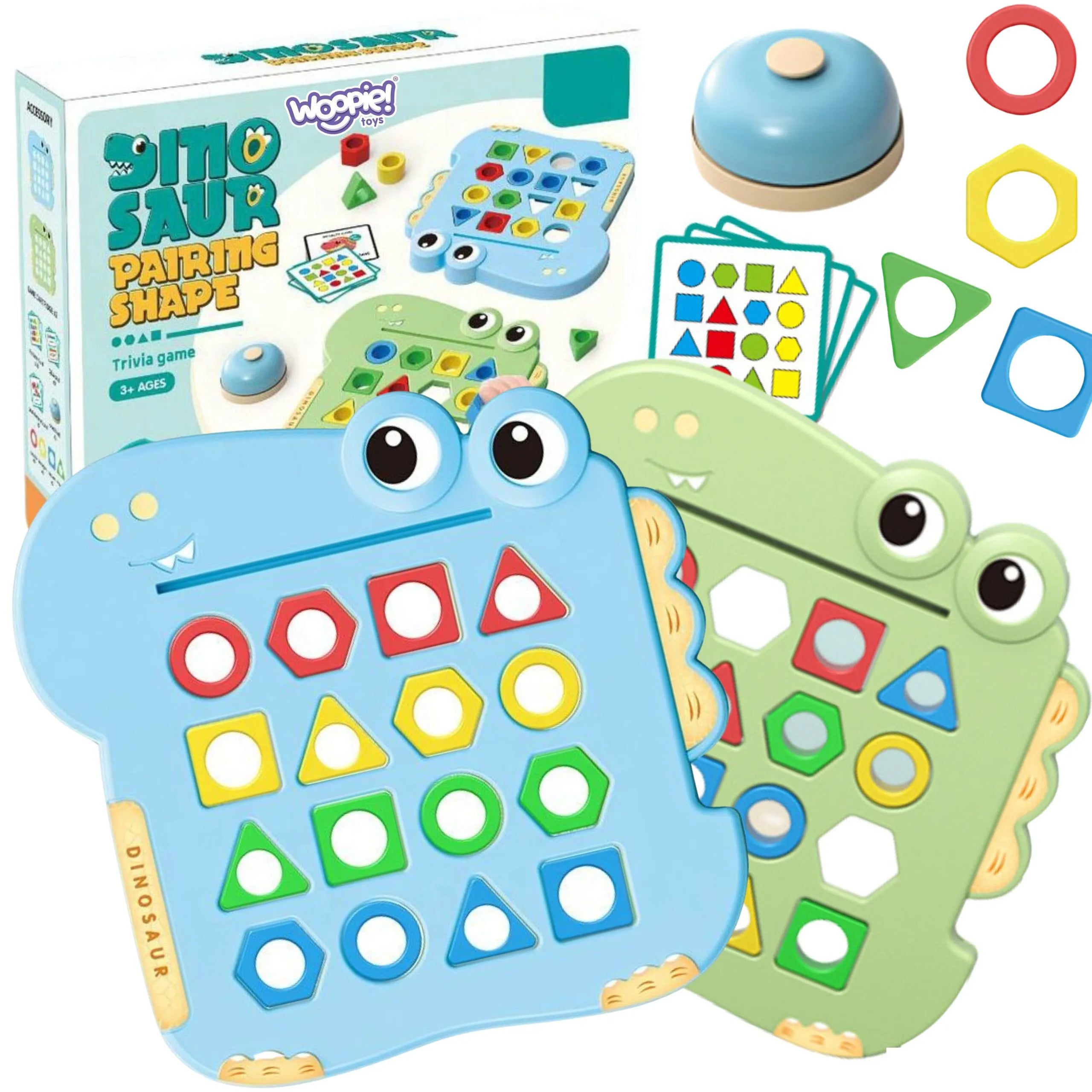 „WOOPIE“ Montessori dinozaurų dėlionė – formų derinimo lavinamasis žaidimas