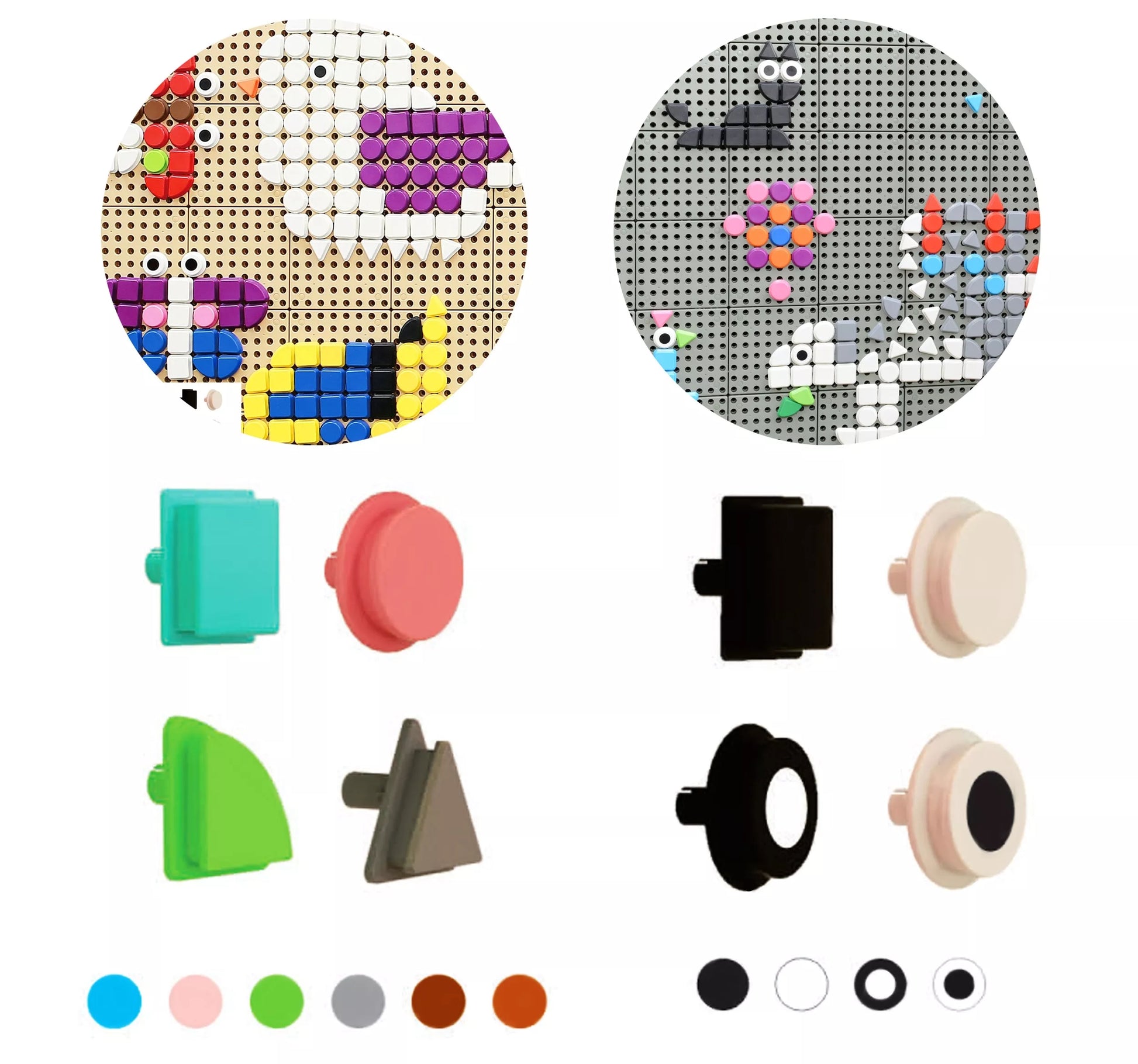 MASTERKIDZ geometrinių lentų elementai, 256 vnt.