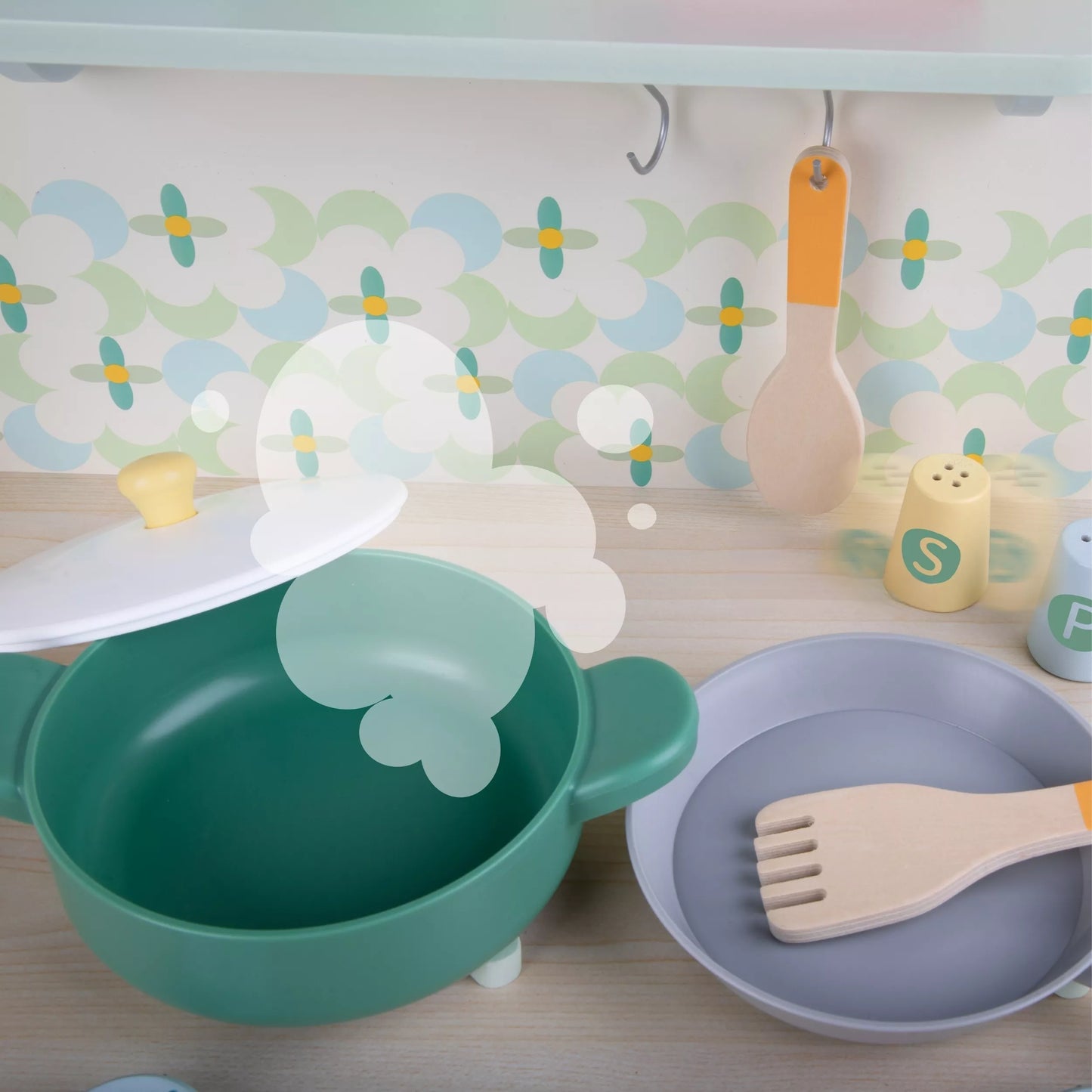 Daugiafunkcinė medinė virtuvė su skalbimo mašina ir priedais CLASSIC WORLD XXL