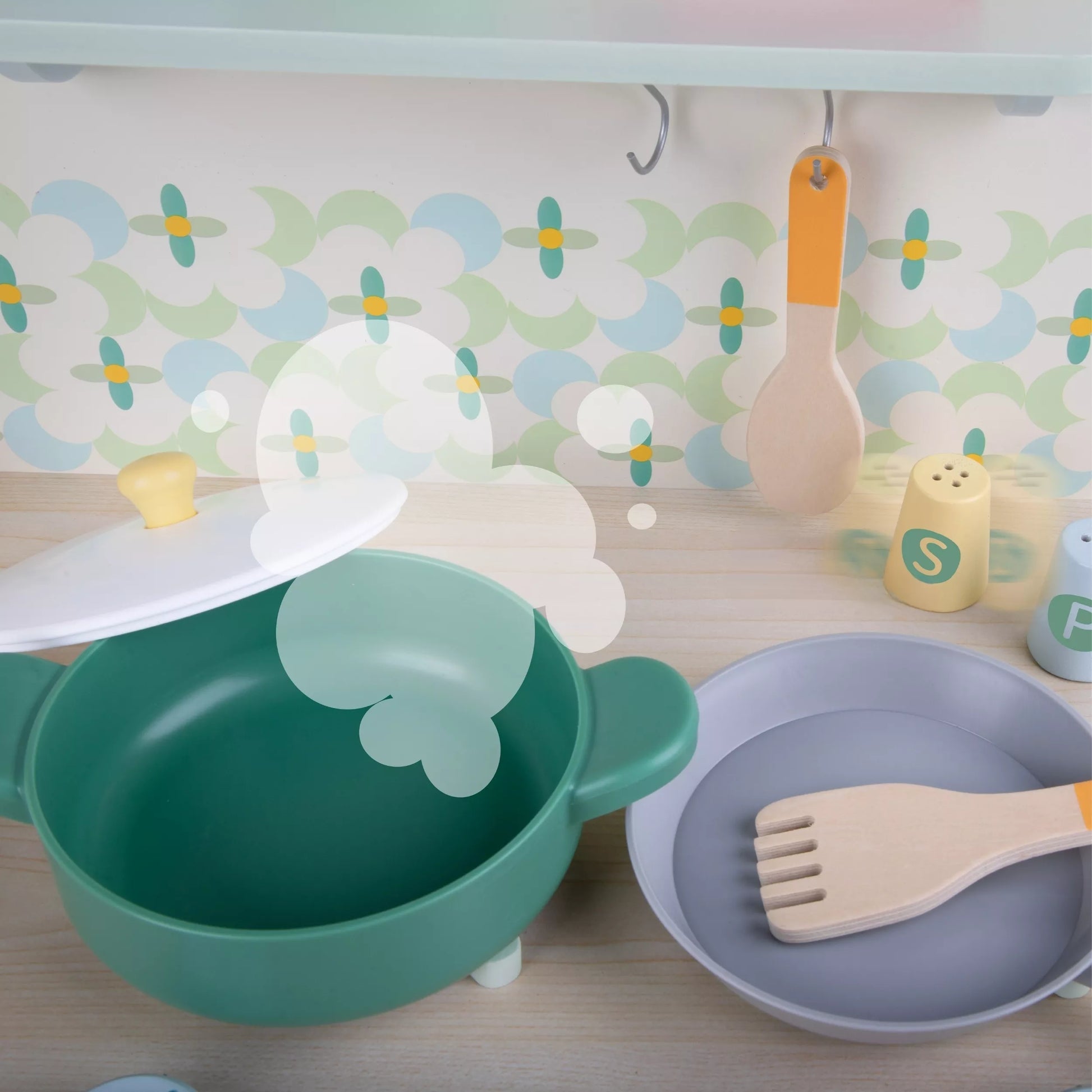 Daugiafunkcinė medinė virtuvė su skalbimo mašina ir priedais CLASSIC WORLD XXL