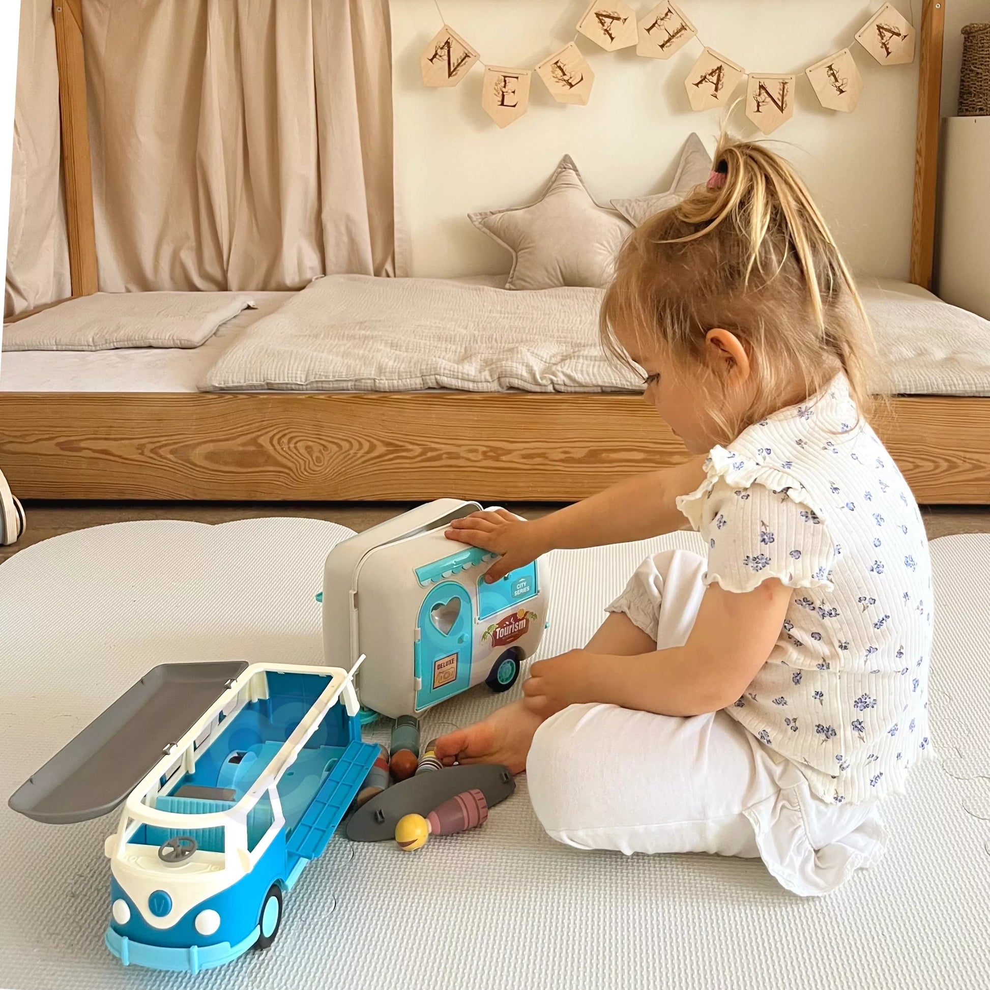 WOOPIE XL lėlių namelio rinkinys su priekaba