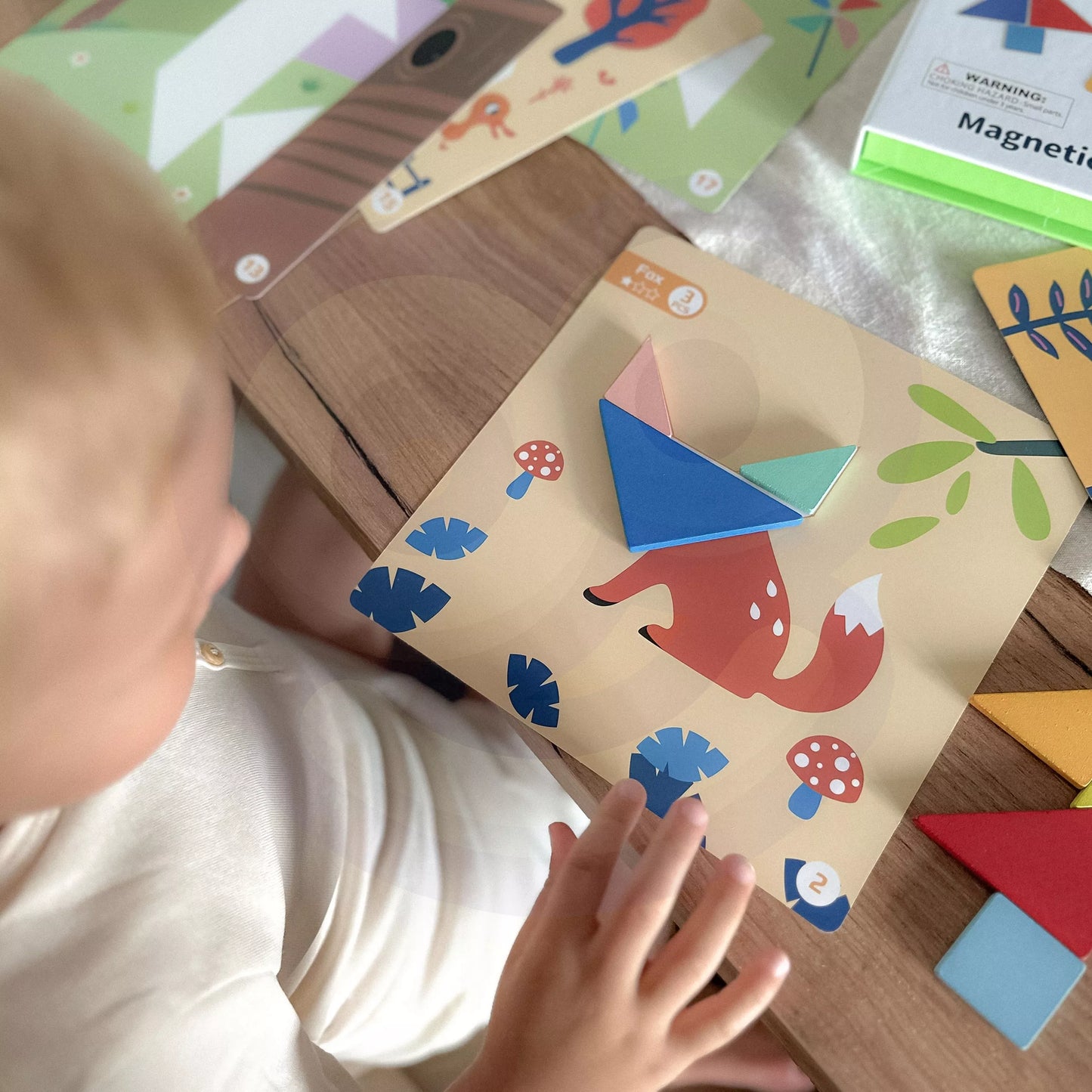 TOOKY TOY Tangram dėlionė Dėlionė vaikams Lavinimosi figūros Figūrėlės Formos 18 vnt.