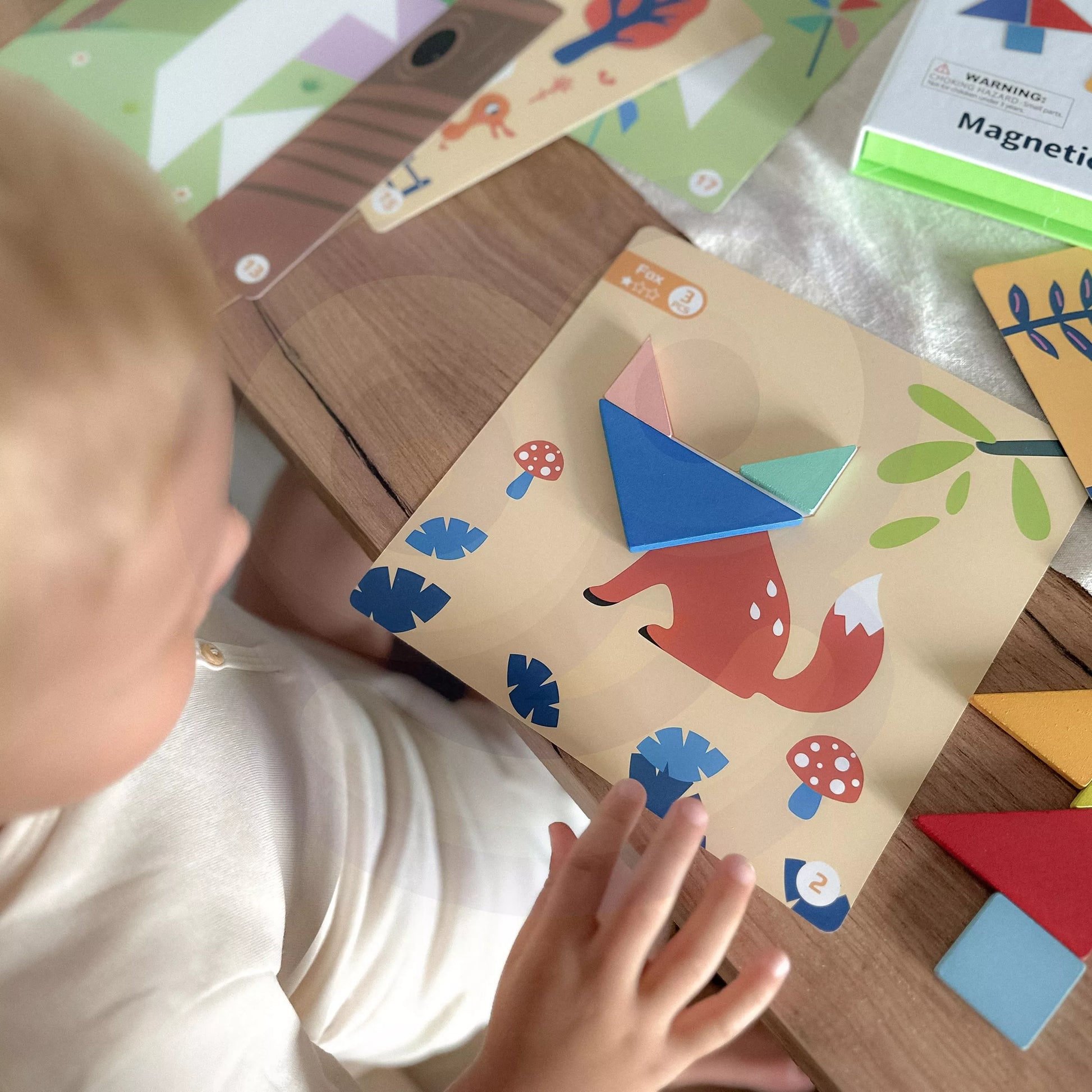 TOOKY TOY Tangram dėlionė Dėlionė vaikams Lavinimosi figūros Figūrėlės Formos 18 vnt.