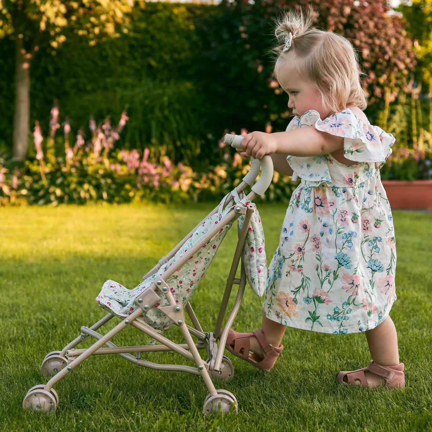 WOOPIE ROYAL lėlių vežimėlis vintažinės rožės