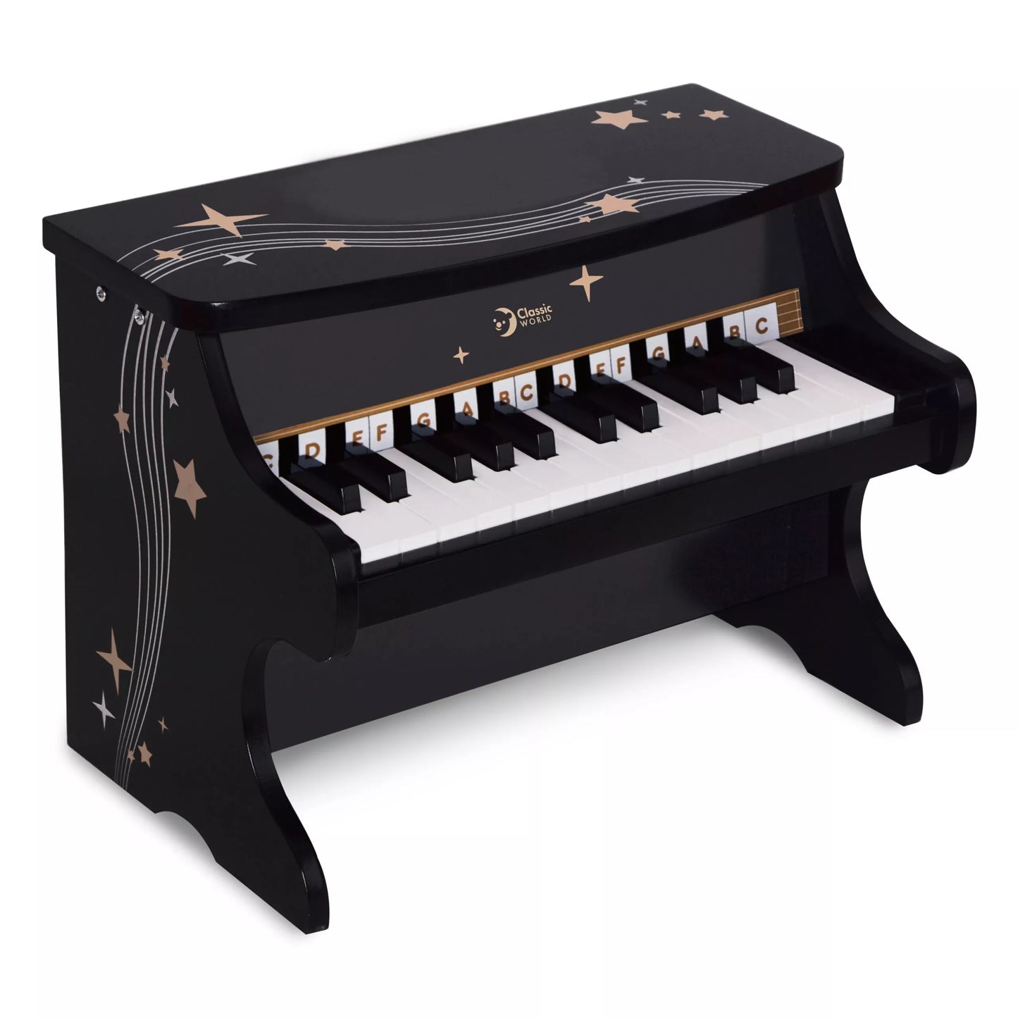 Classic World juodas medinis pianinas