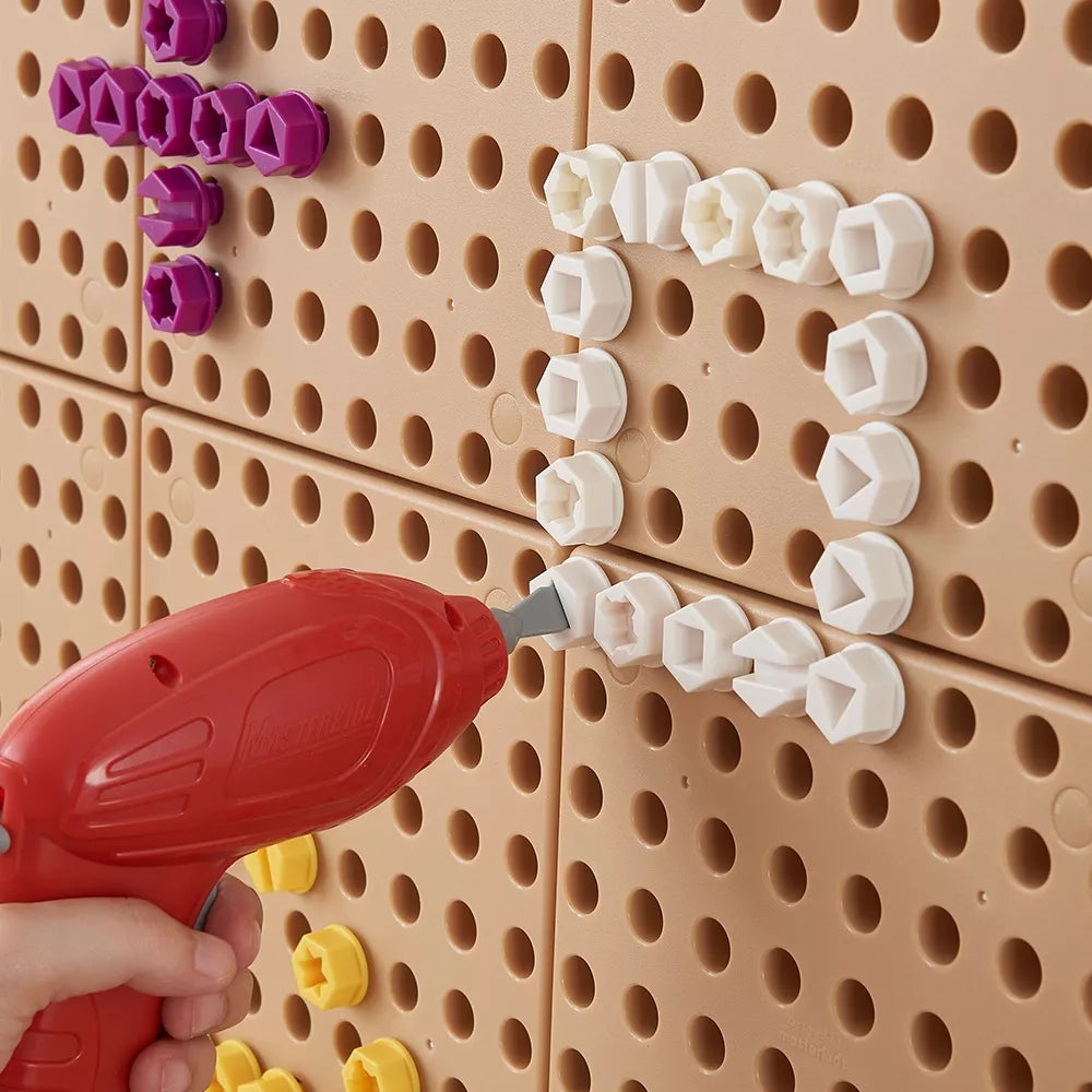 MASTERKIDZ Spalvingi varžtai, 5 formos, STEM kūrybinei lentai, 512 detalių, mišrios spalvos