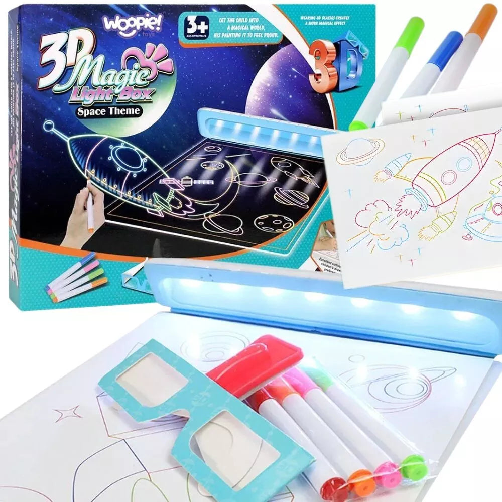 Woopie Cosmic Light Board – šviečianti kūrybos galaktika jūsų vaikui