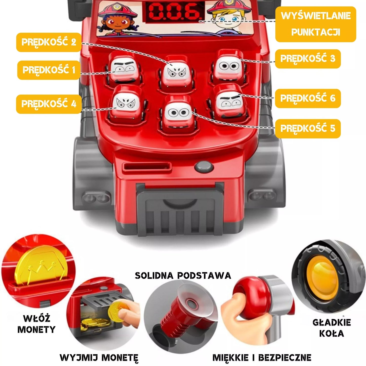 WOOPIE Arkadinis žaidimas Pataikyti Hammer Punch Gaisro departamentas su priedais