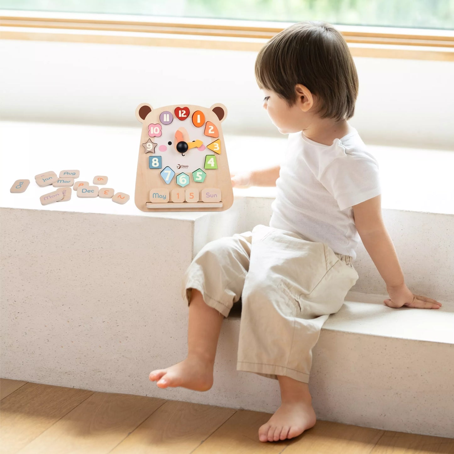 CLASSIC WORLD Montessori meškiuko laikrodis