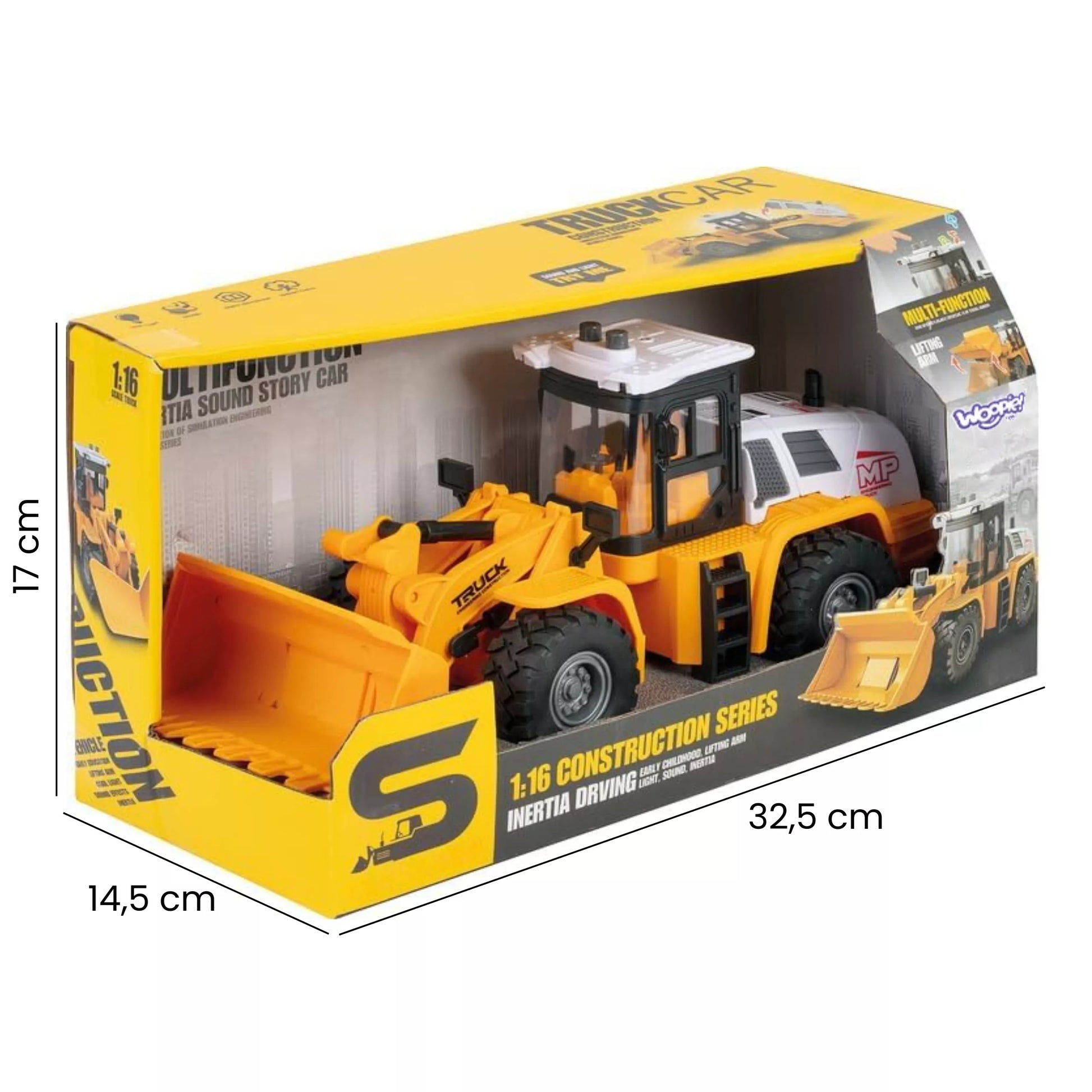 WOOPIE ekskavatoriaus-krautuvo konstrukcija 1:16 šviesos ir garso efektai