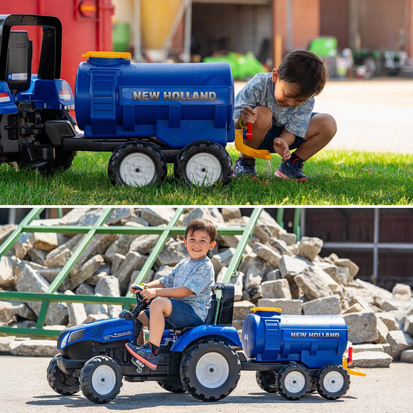 FALK „Tanker Trailer“ su čiaupu New Holland mėlyna