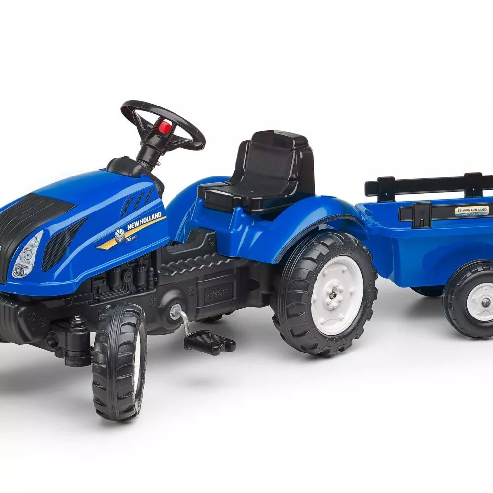 Pedalinis traktorius su priekaba + atidaromas variklio dangtis