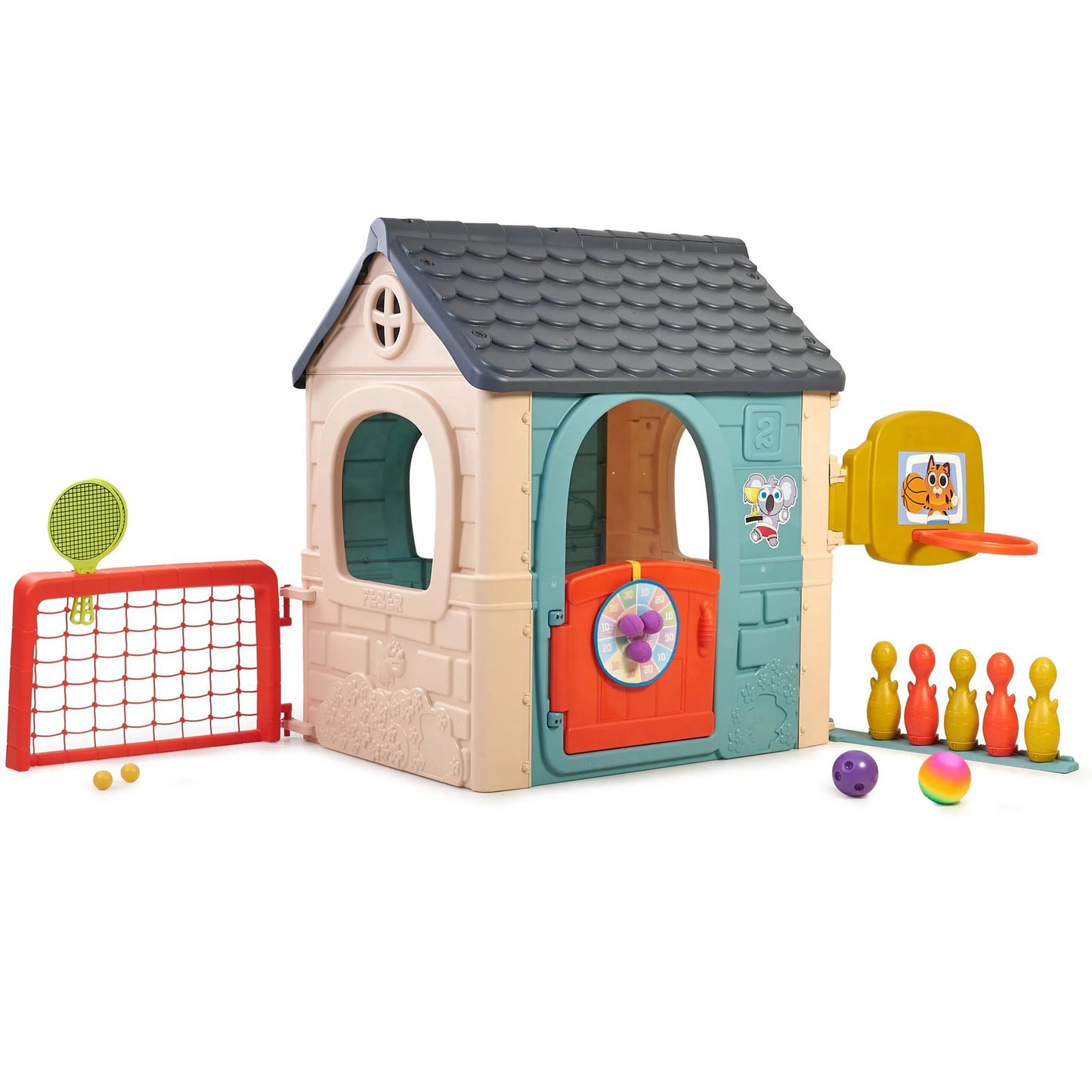 FEBER „Casual 6in1 Activity House“ – sporto ir žaidimų namelis vaikams, 3+