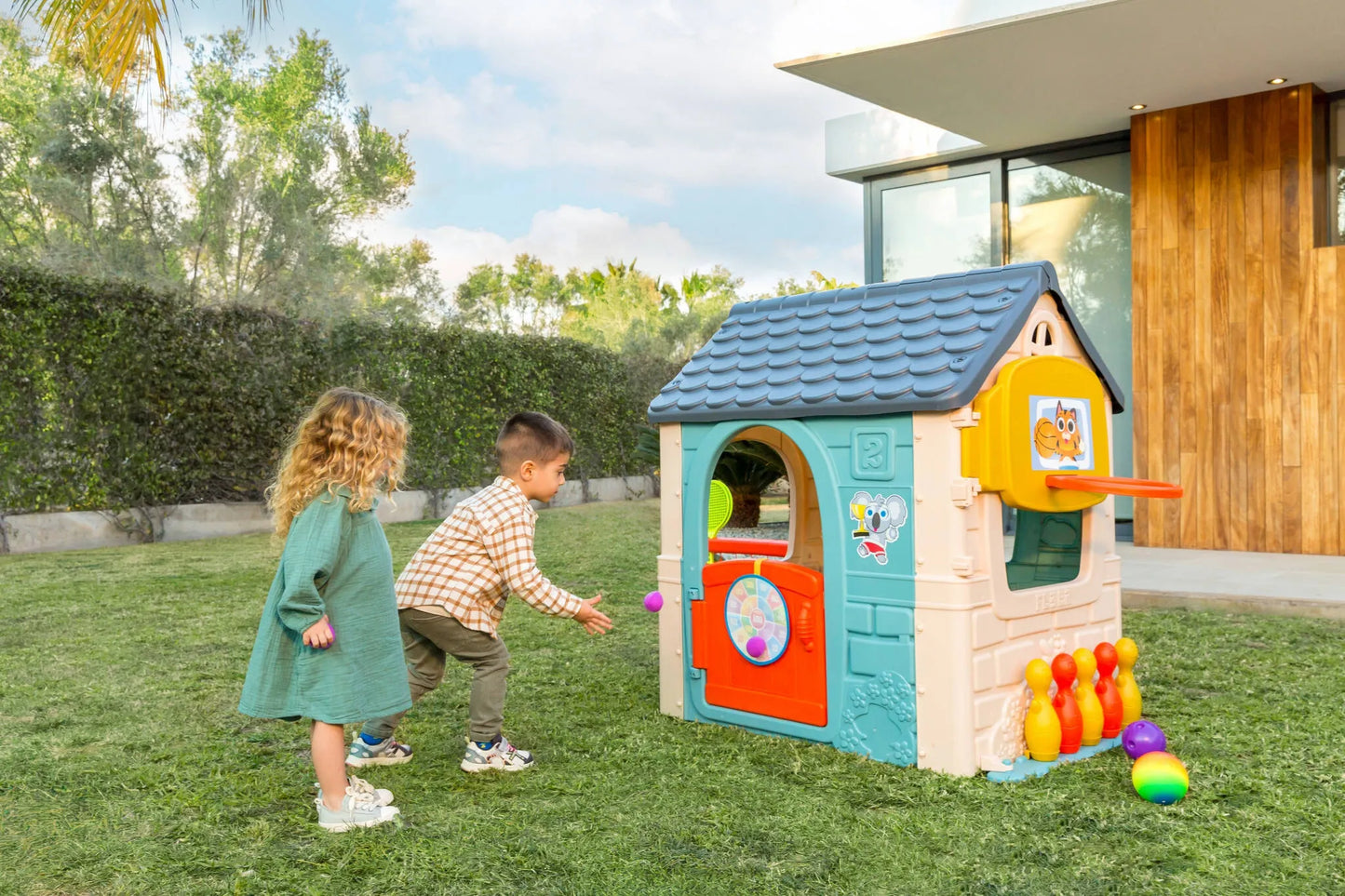FEBER „Casual 6in1 Activity House“ – sporto ir žaidimų namelis vaikams, 3+