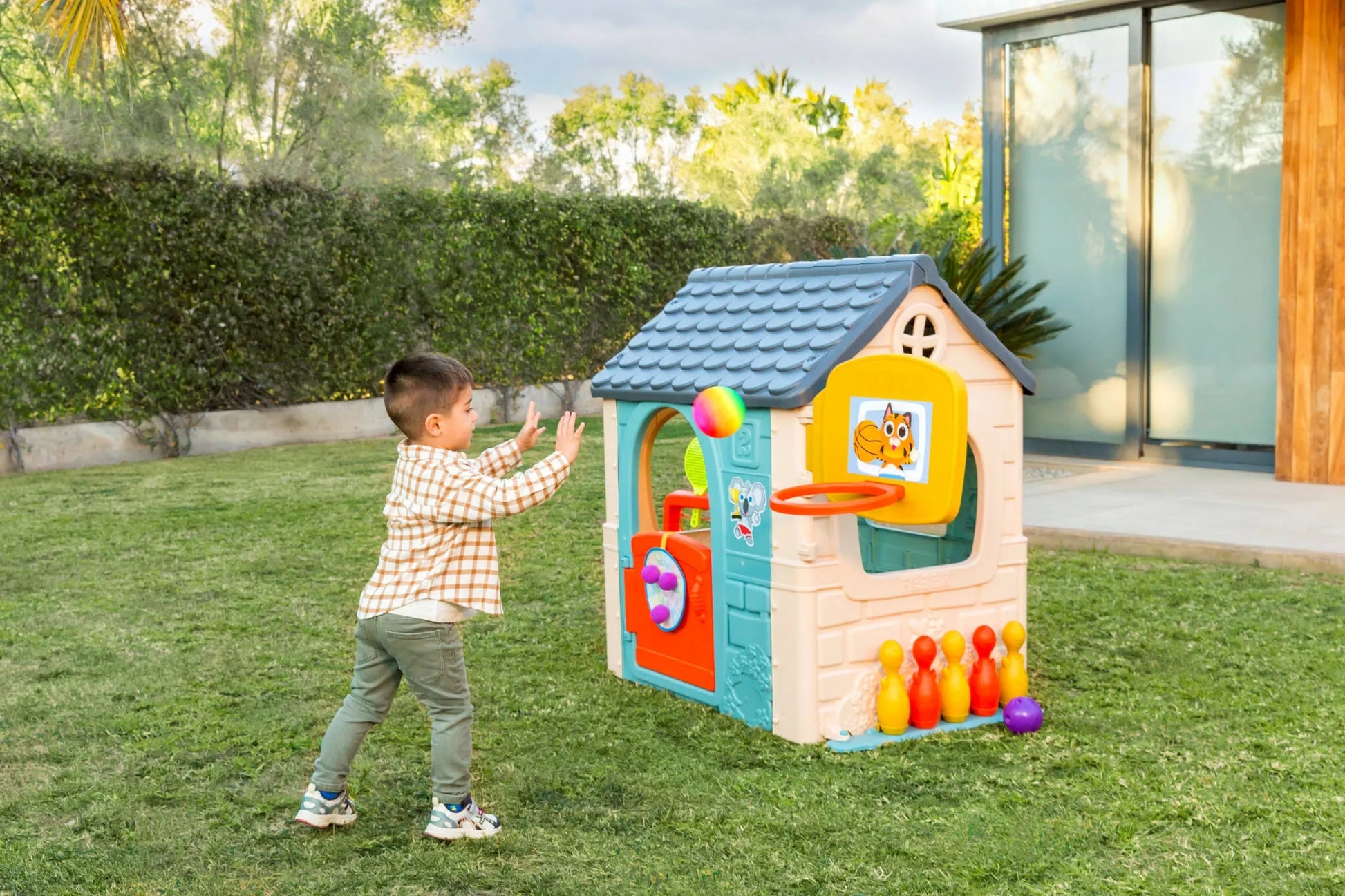 FEBER „Casual 6in1 Activity House“ – sporto ir žaidimų namelis vaikams, 3+