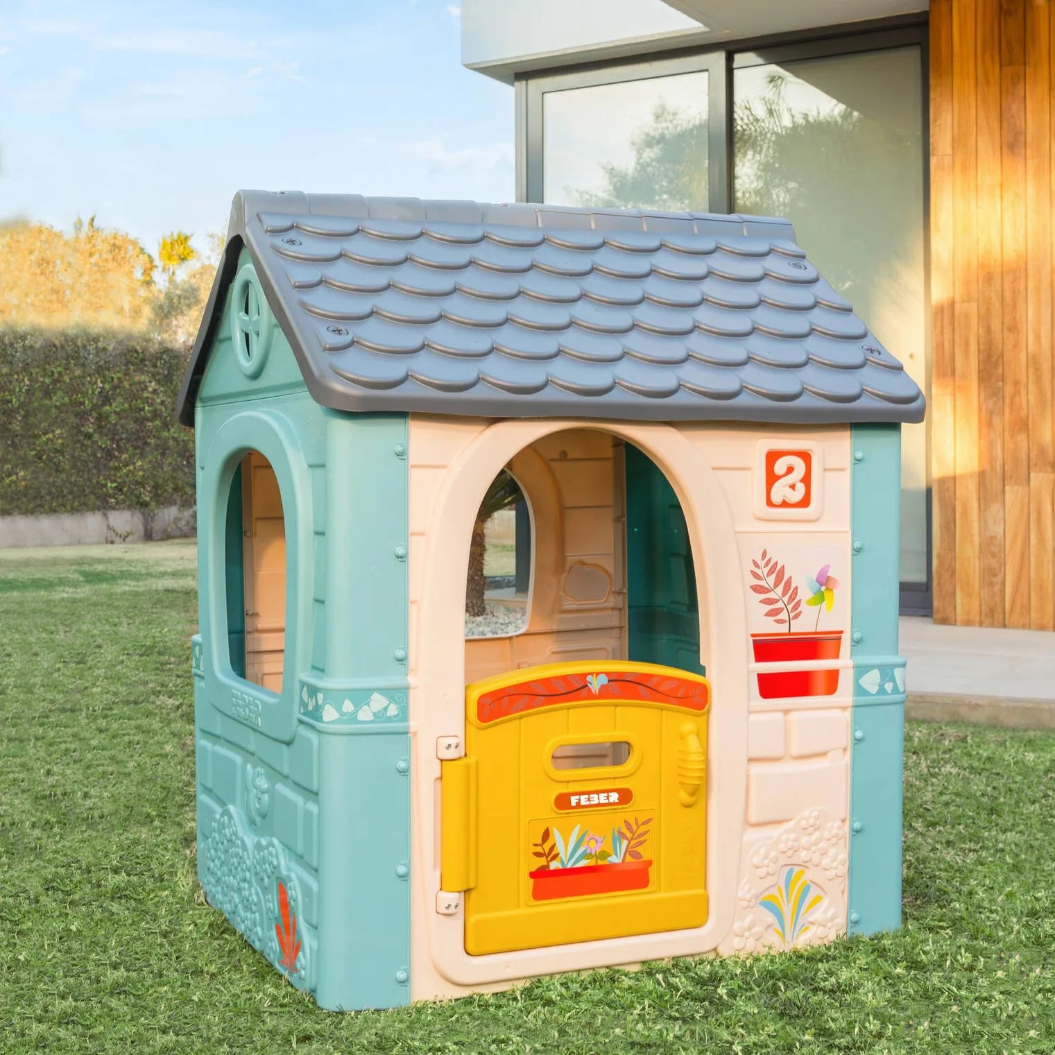 FEBER „Casual Garden House“ – pastelinis sodo žaidimų namelis vaikams, 2+