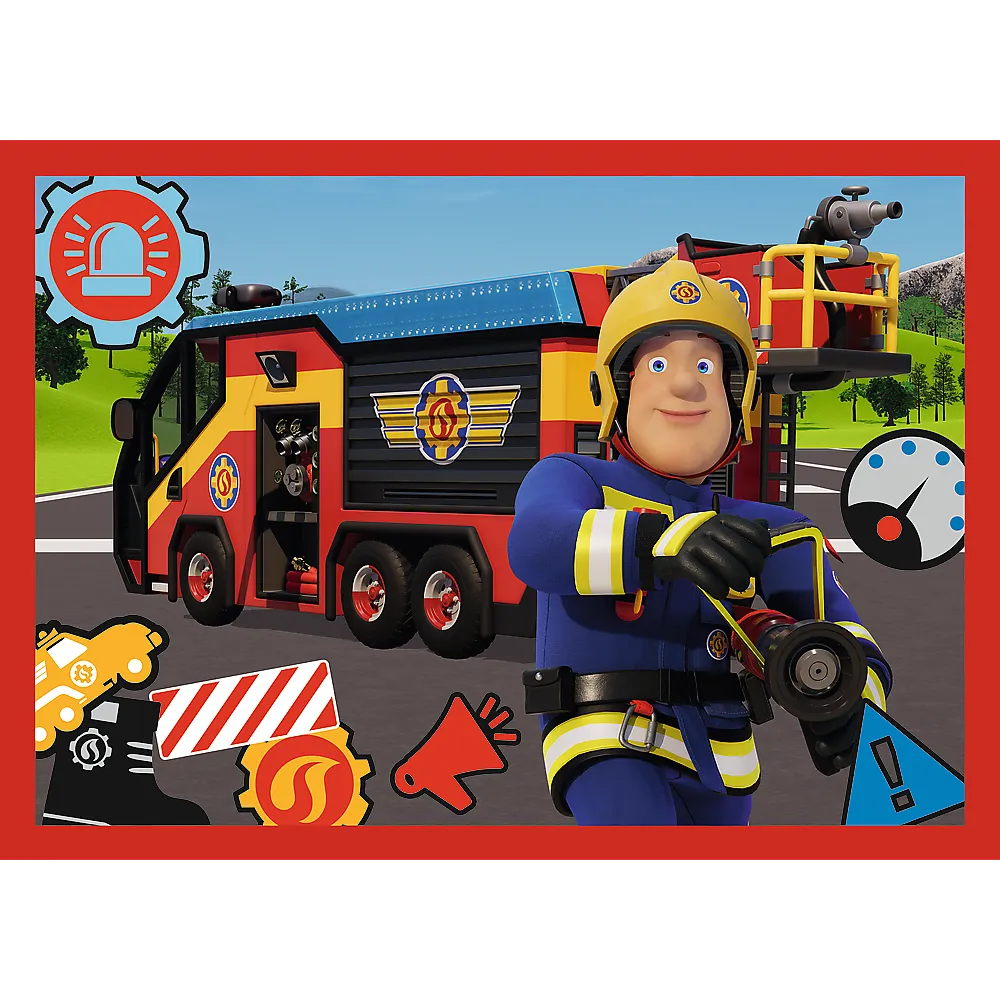 Fireman Sam – „Adventures“ 4‑in‑1 dėlionės vaikams
