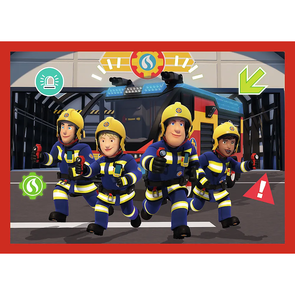 Fireman Sam – „Adventures“ 4‑in‑1 dėlionės vaikams