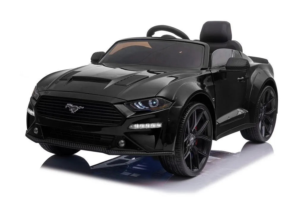 Ford Mustang GT SX2038 juodas akumuliatorinis automobilis vaikams – licencijuotas, galingas ir su drift funkcija