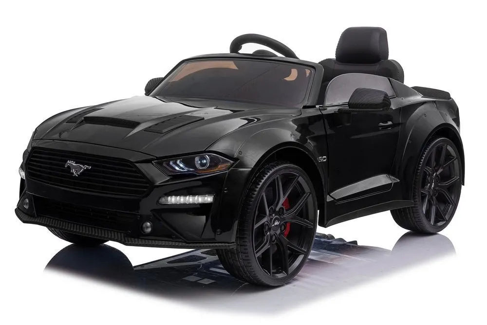 Ford Mustang GT SX2038 juodas akumuliatorinis automobilis vaikams – licencijuotas, galingas ir su drift funkcija