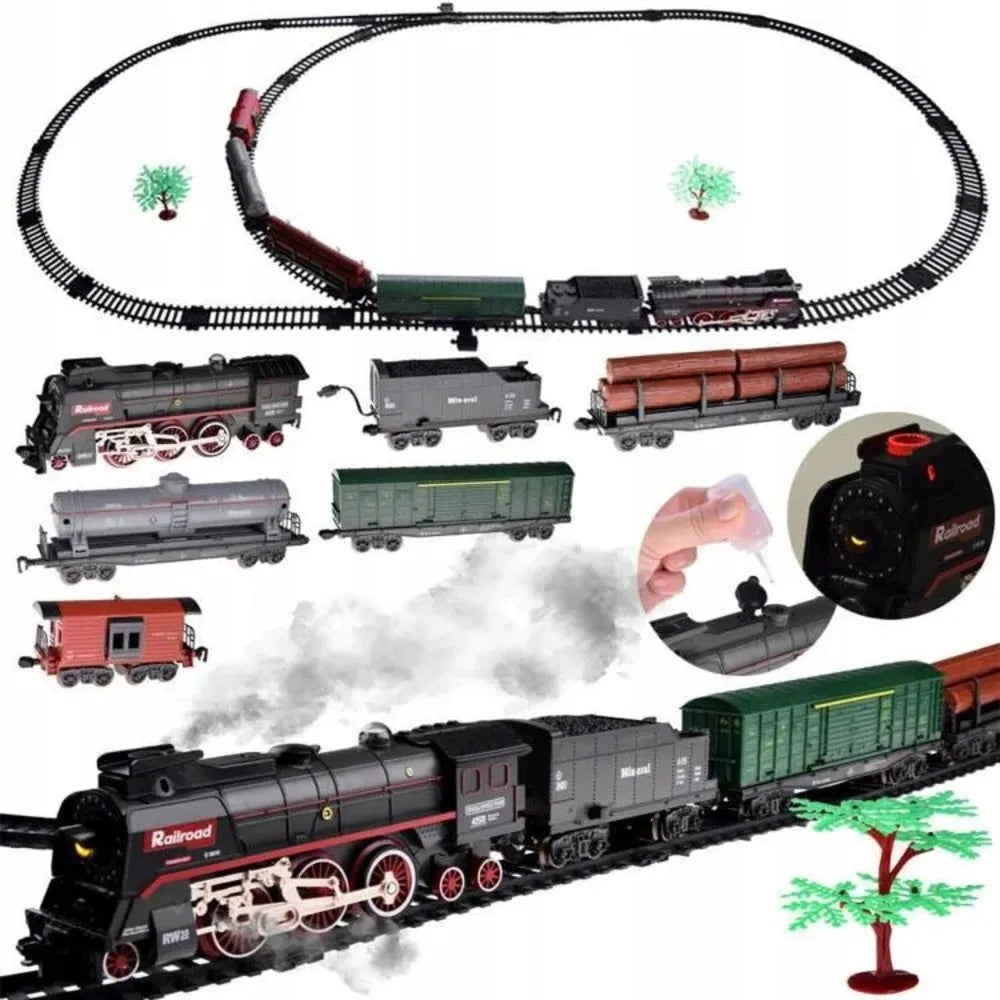 Garvežys Steam Train 620B su dūmų efektu, šviesomis ir garsais