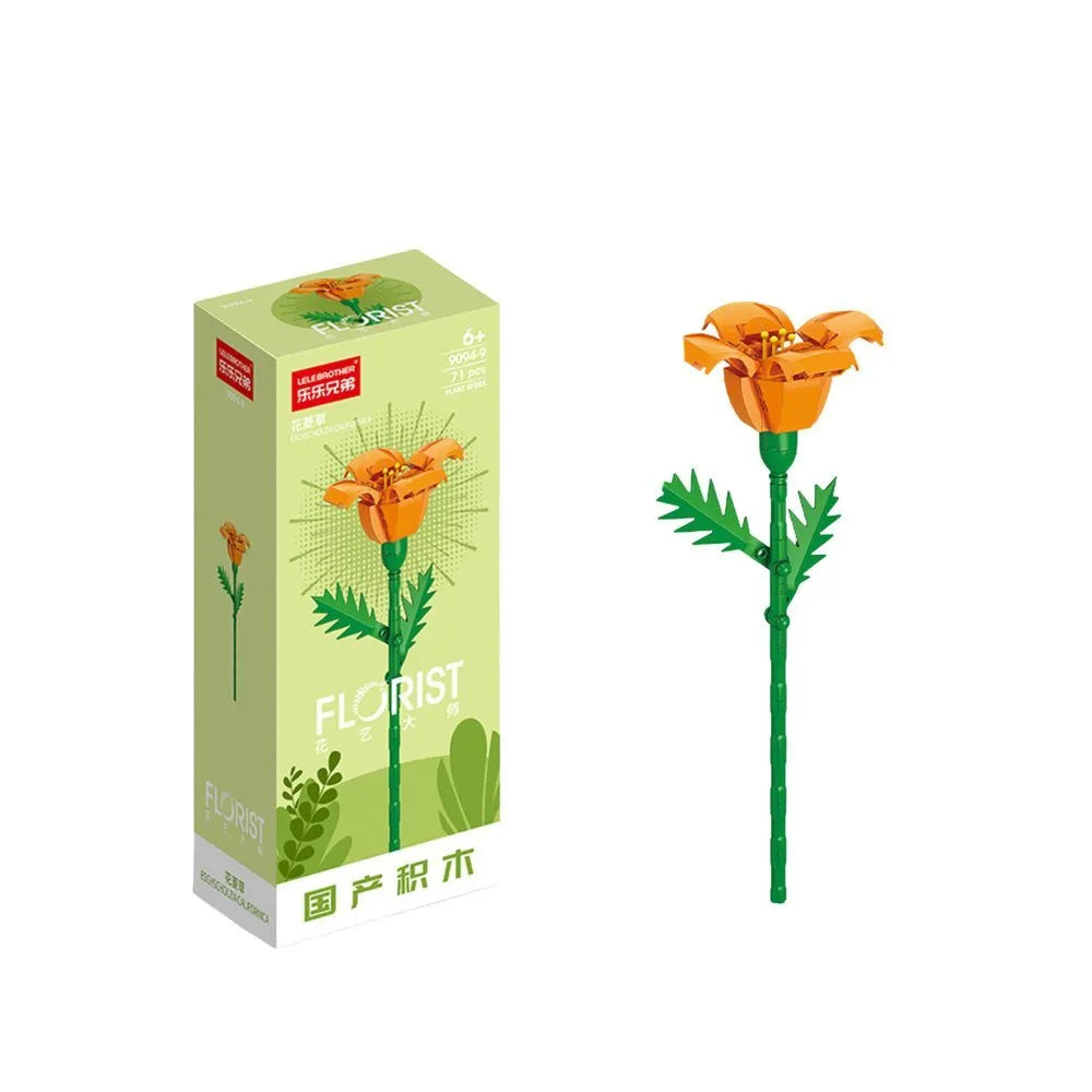 Gėlių konstruktorius „Flower Building Blocks“ – 56–245 detalių