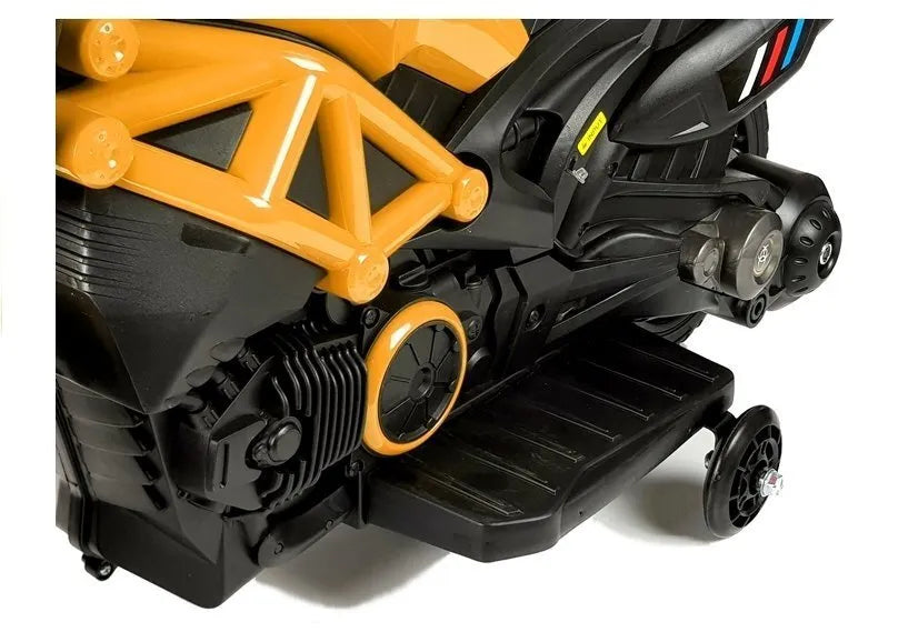 Geltonas elektrinis motociklas GTM1188 vaikams