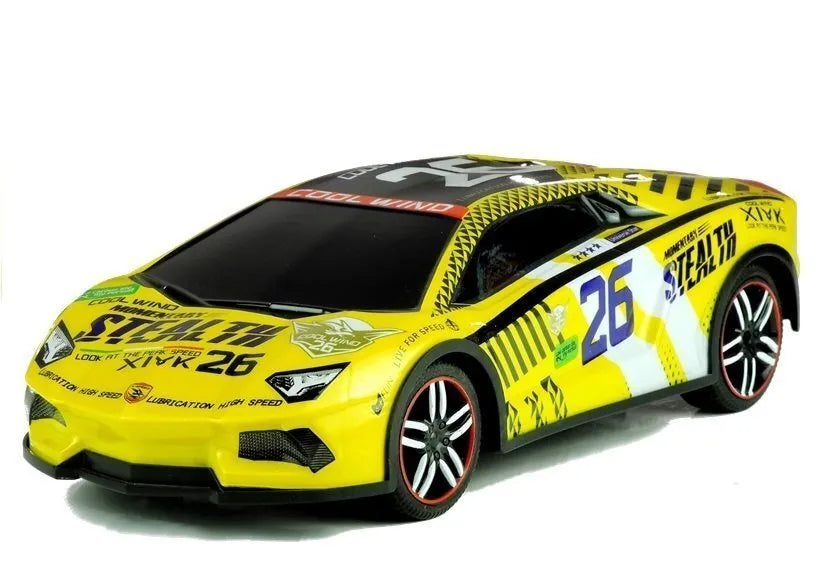 Geltonas R/C sportinis automobilis 1:14