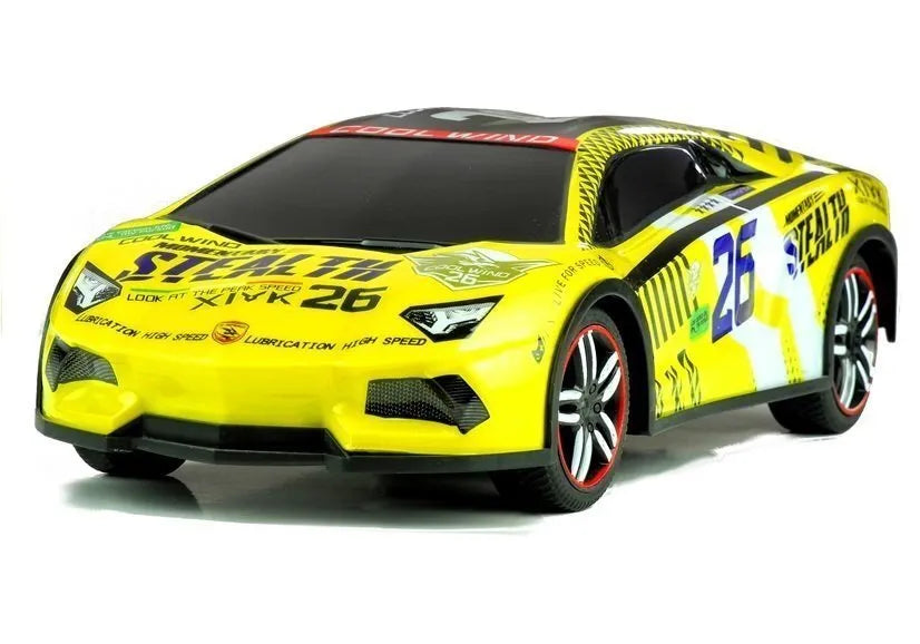 Geltonas R/C sportinis automobilis 1:14