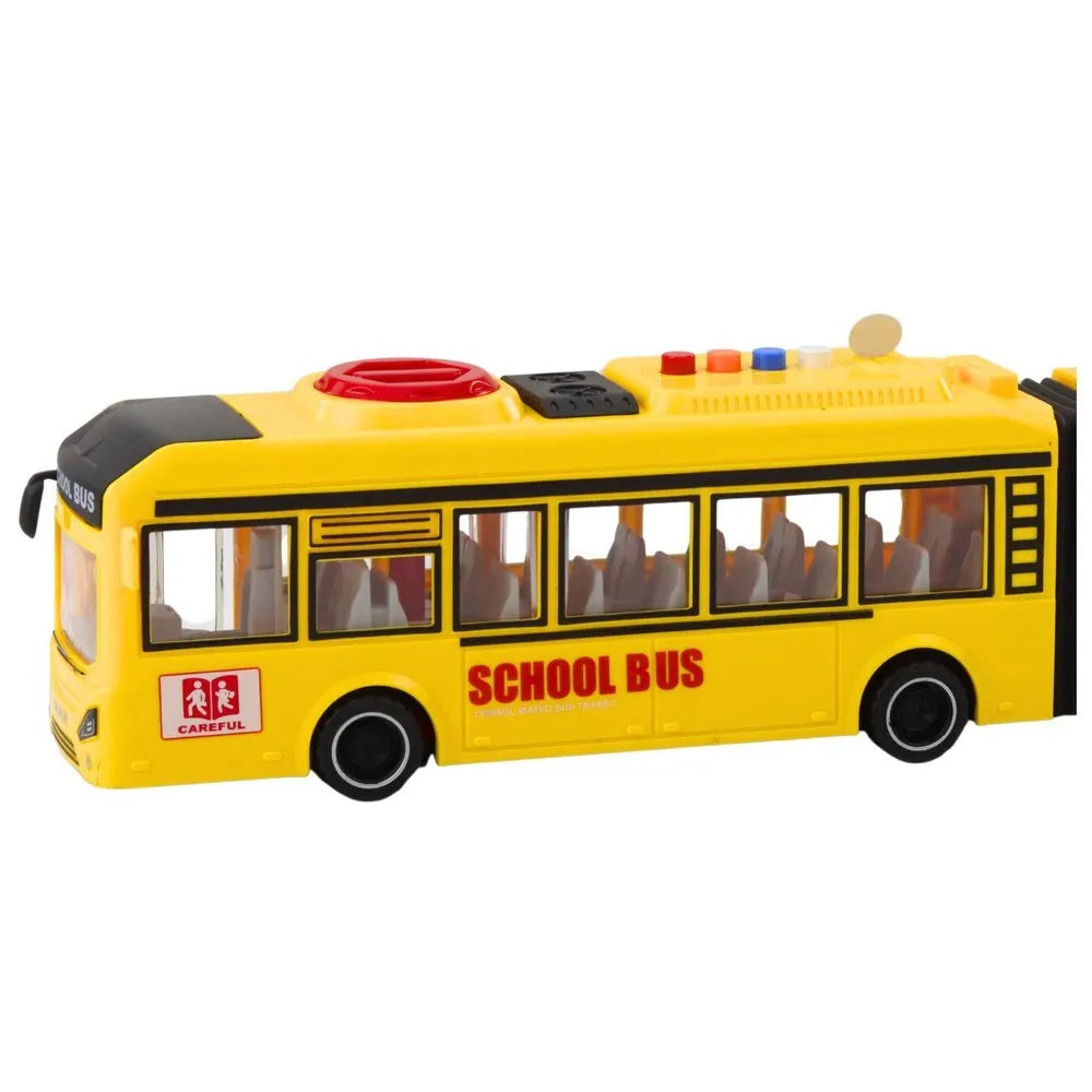 Geltonas šarnyrinis mokyklinis autobusas 1:16