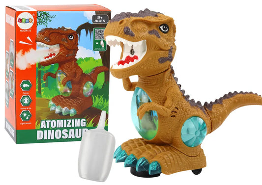 Geltonas šokantis dinozauras su dūmais