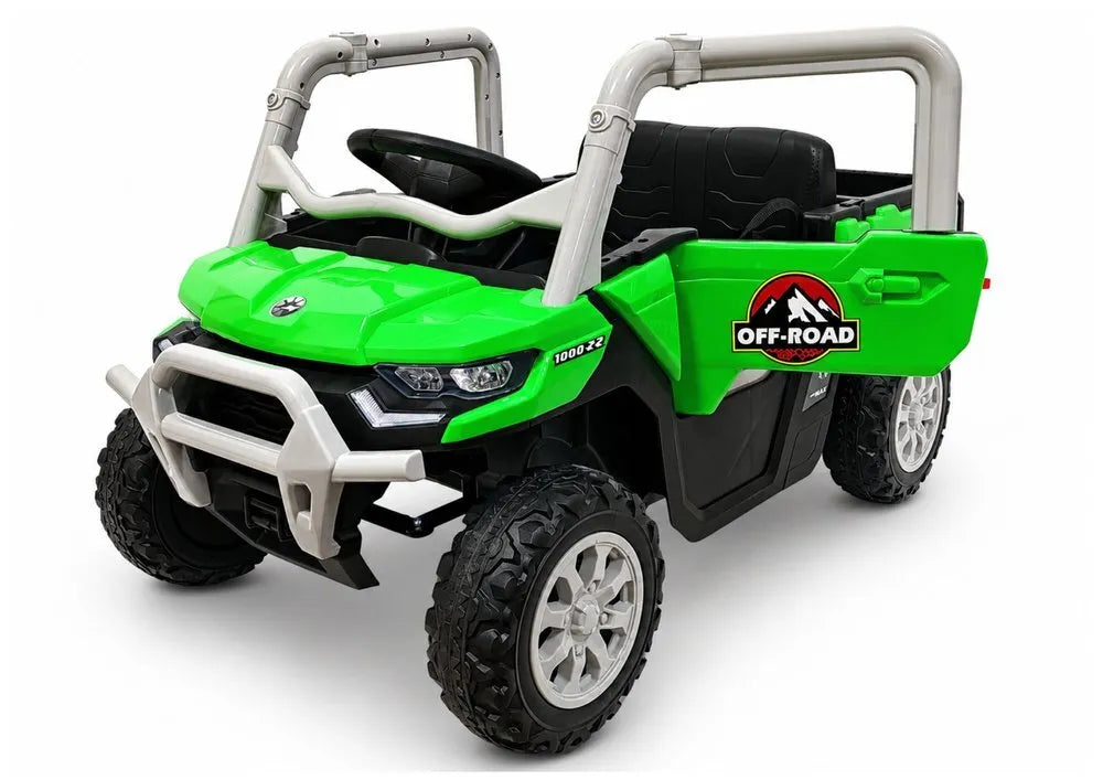 GTS2299‑H 24V žalias akumuliatorinis 4×4 elektromobilis vaikams