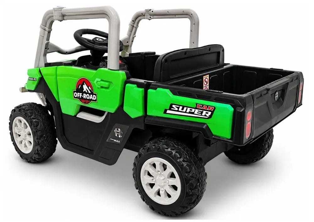 GTS2299‑H 24V žalias akumuliatorinis 4×4 elektromobilis vaikams