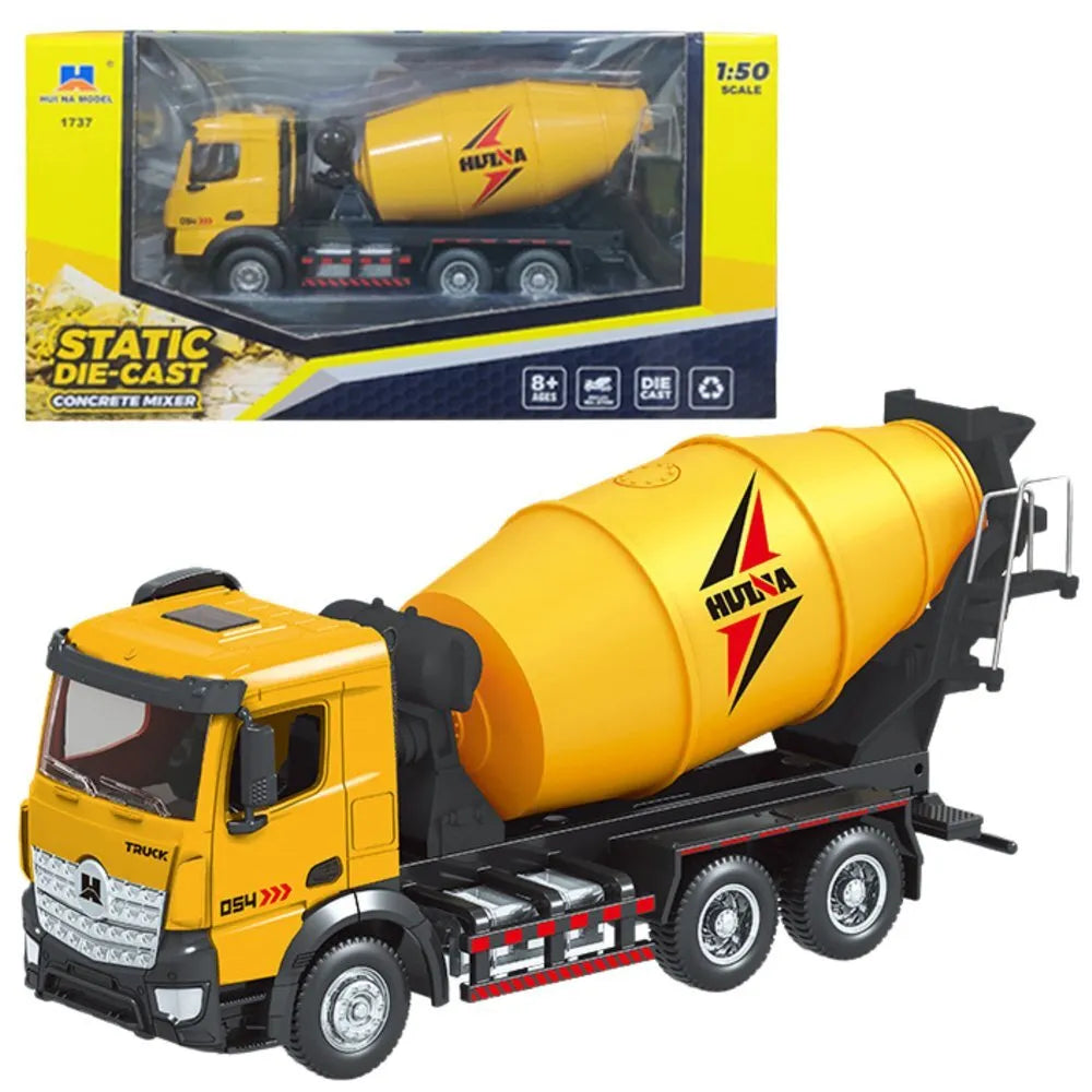 HUINA 1:50 metalinis geltonas betono maišytuvas