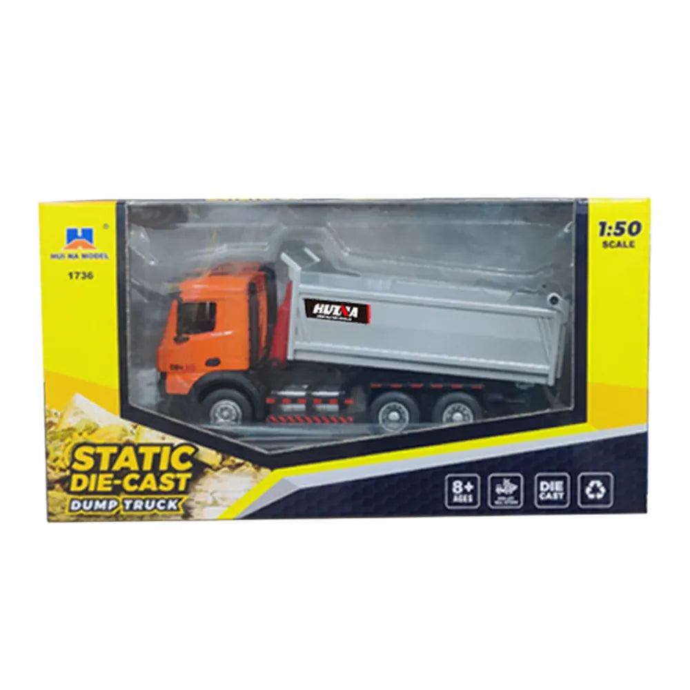 HUINA 1:50 metalinis oranžinis savivartis