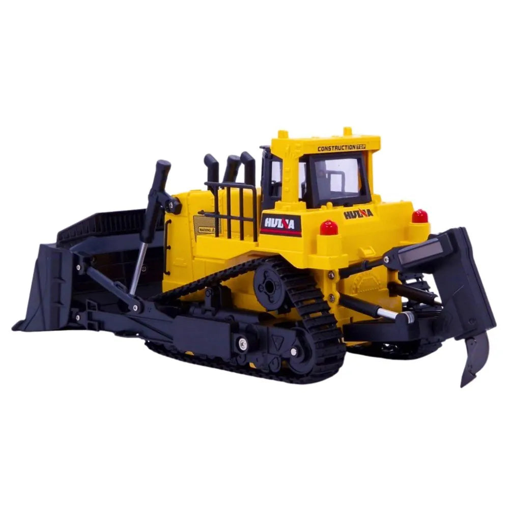 Huina buldozeris ir ekskavatorius 1:50 – metalinis statybinės technikos modelis