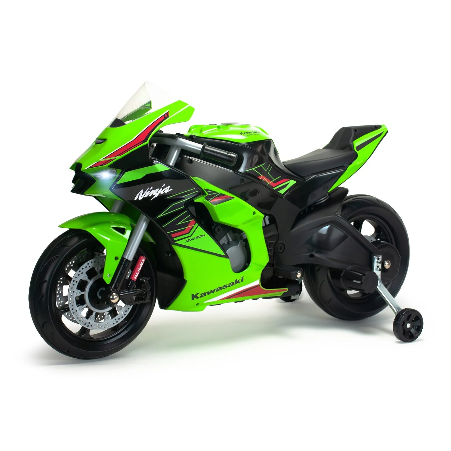 INJUSA „Kawasaki Ninja ZX‑R10“ – 12V elektrinis motociklas vaikams, 3+