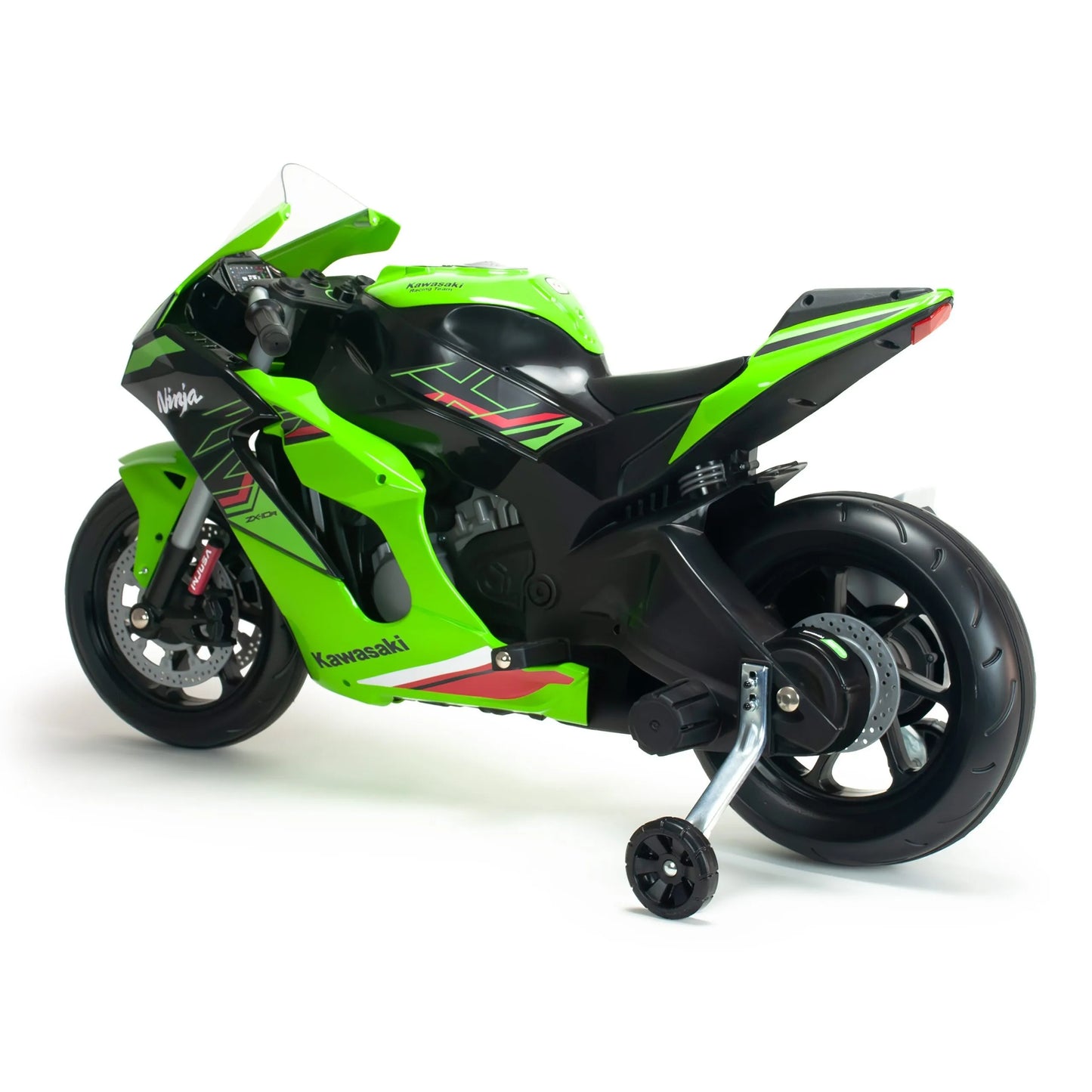 INJUSA „Kawasaki Ninja ZX‑R10“ – 12V elektrinis motociklas vaikams, 3+