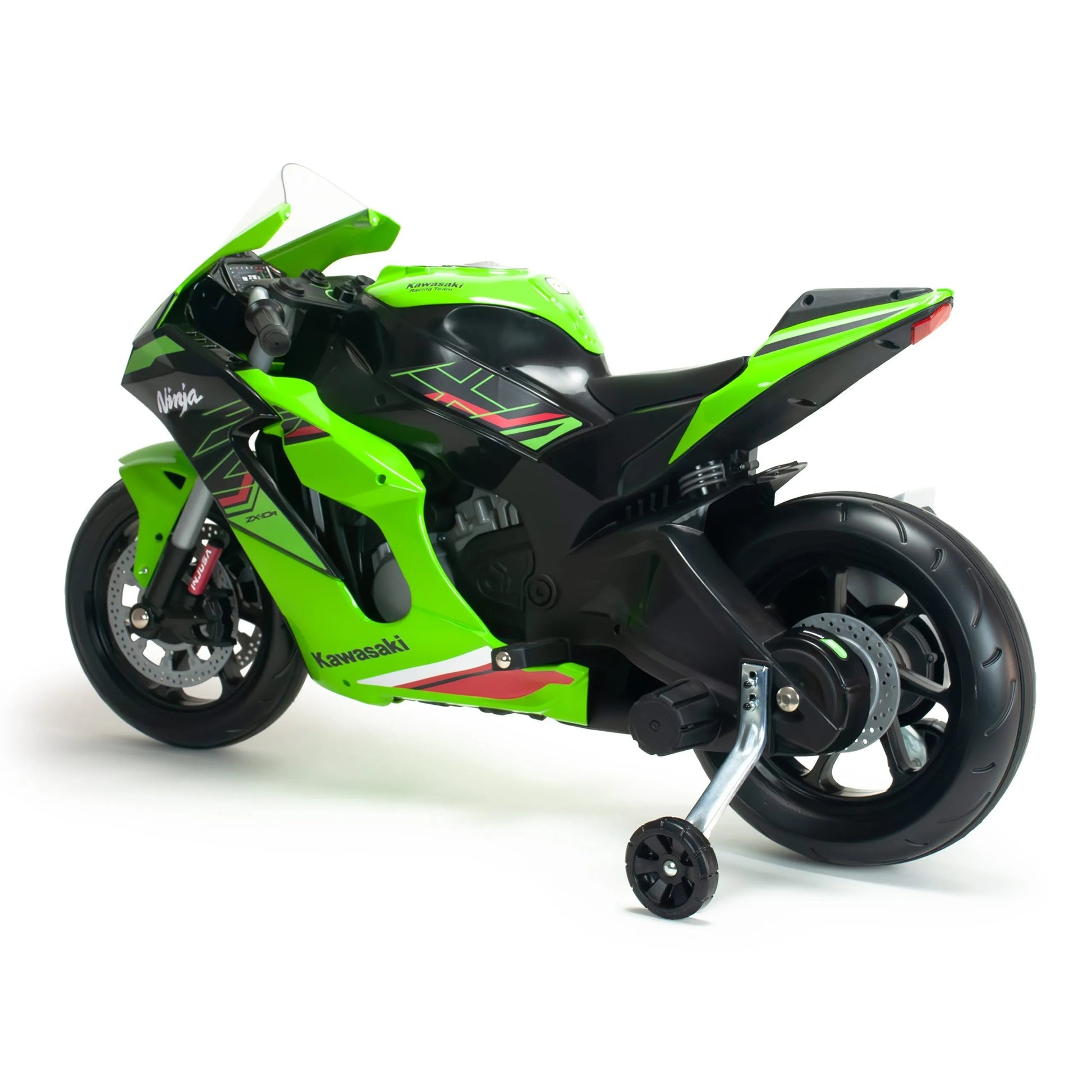 INJUSA „Kawasaki Ninja ZX‑R10“ – 12V elektrinis motociklas vaikams, 3+