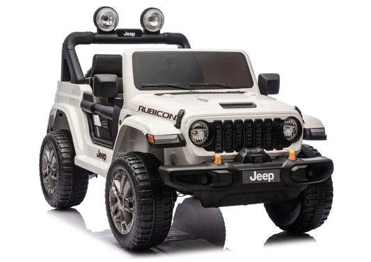 Jeep Rubicon 4×4 DK‑JWR556 – 24V – 4×200W – Baltas