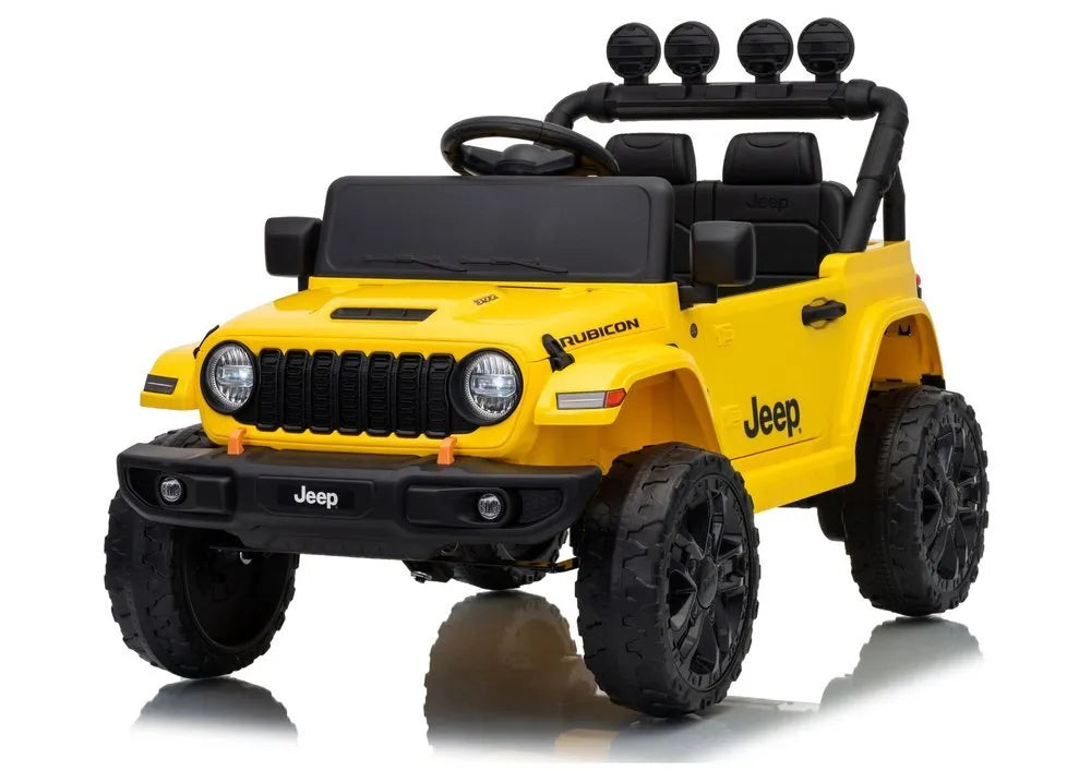 Jeep Rubicon DK‑JWR558 24V elektromobilis vaikams – geltonas