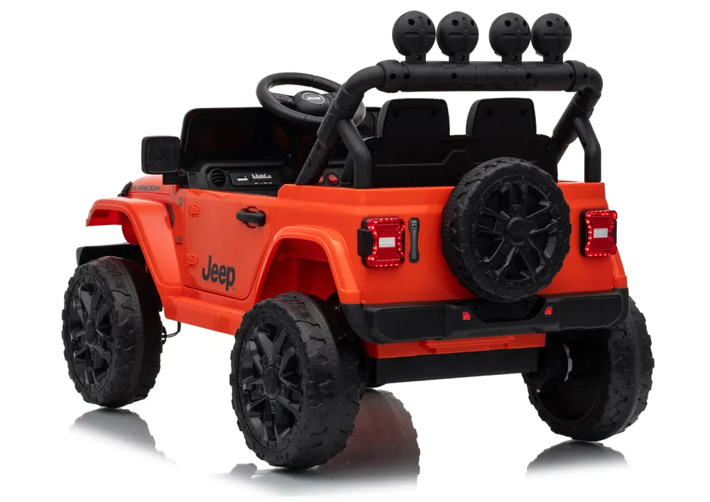 Jeep Rubicon DK‑JWR558 24V elektromobilis vaikams – oranžinis