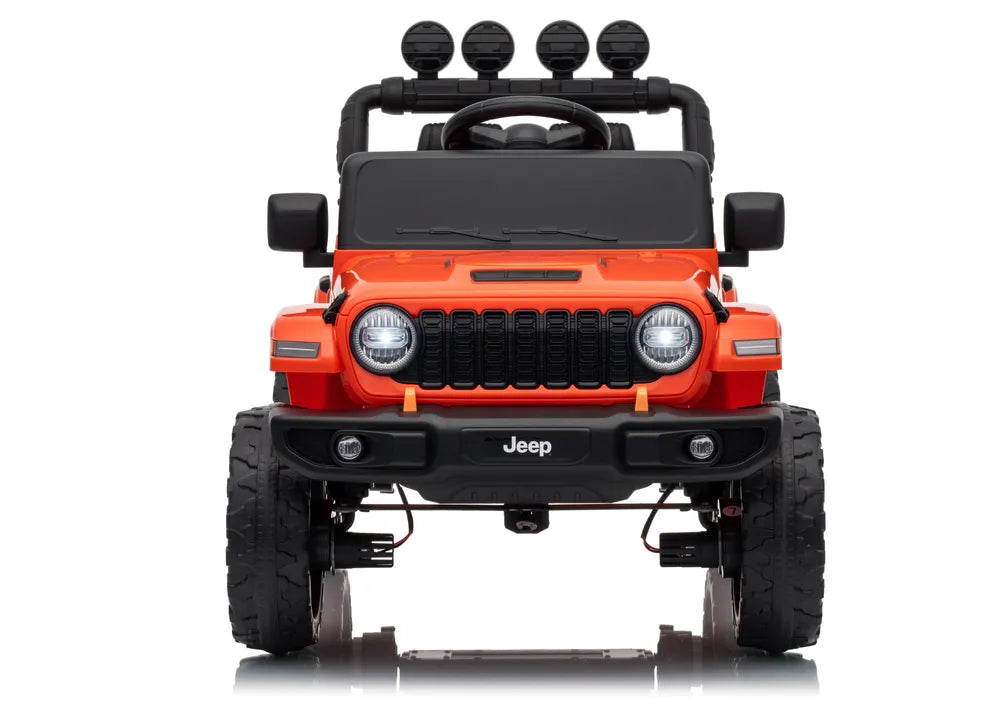 Jeep Rubicon DK‑JWR558 24V elektromobilis vaikams – oranžinis