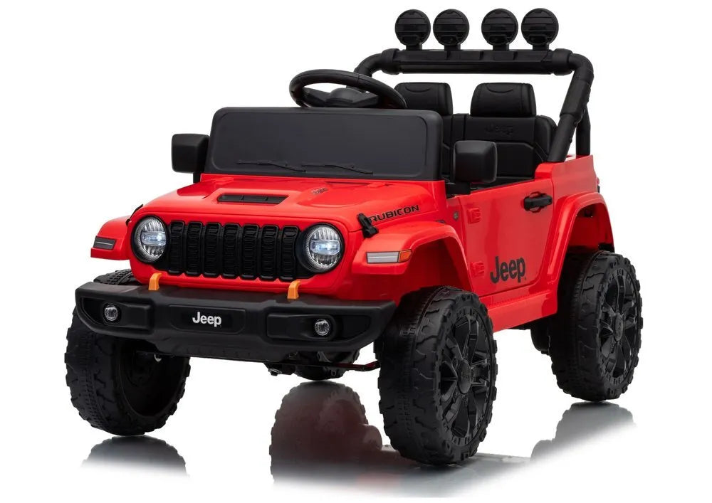 Jeep Rubicon DK‑JWR558 24V elektromobilis vaikams – raudonas