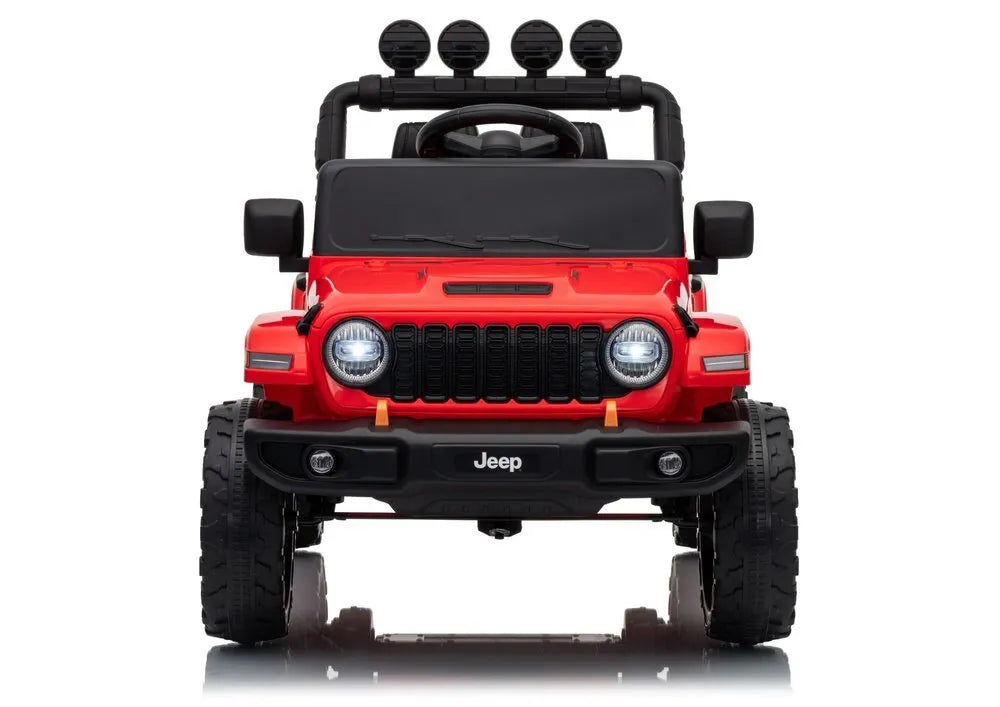 Jeep Rubicon DK‑JWR558 24V elektromobilis vaikams – raudonas